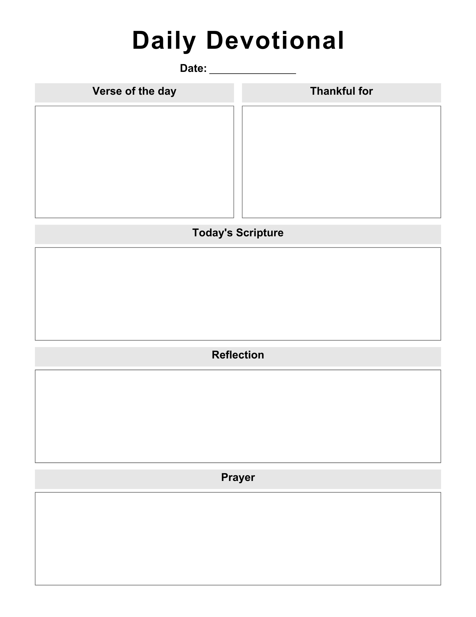 Daily Devotional Planner