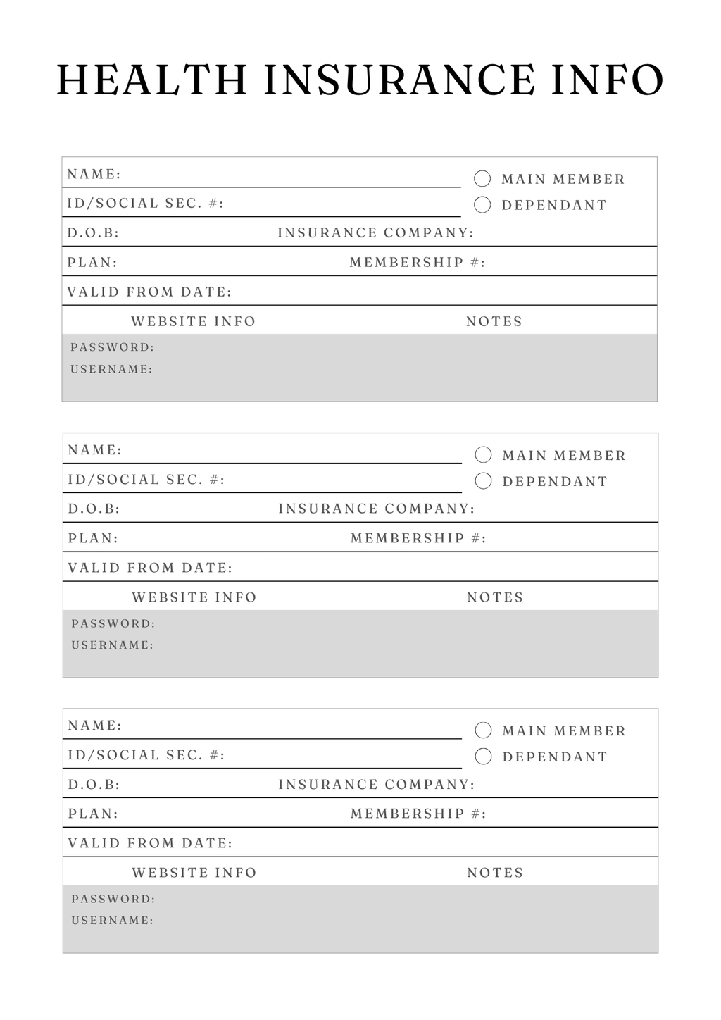Comprehensive Medical Planner