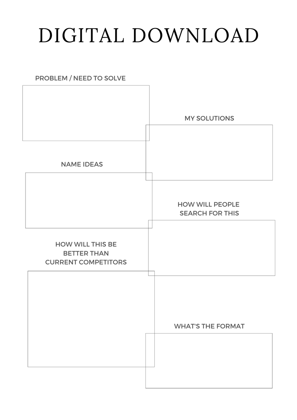 Digital Product Planner