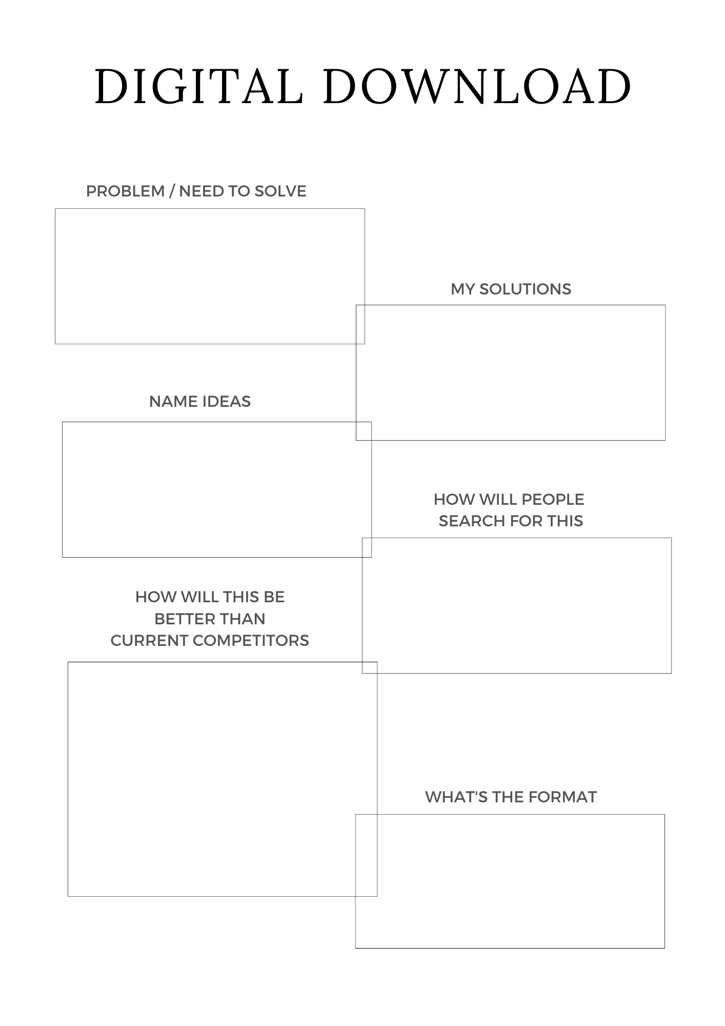 Digital Product Planner