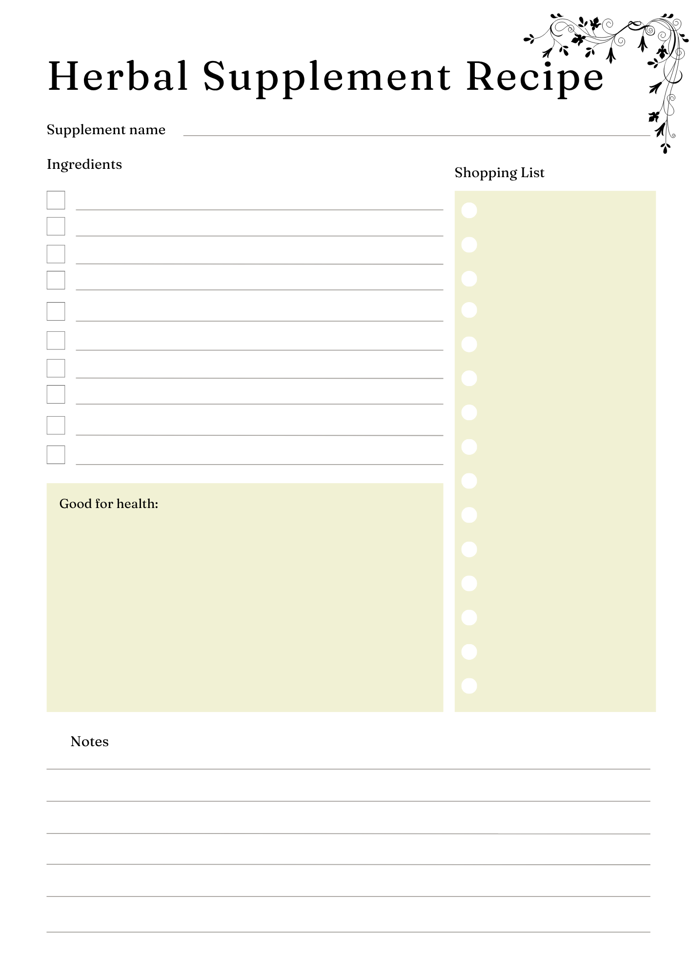 Herbs & Essential Oil Planner