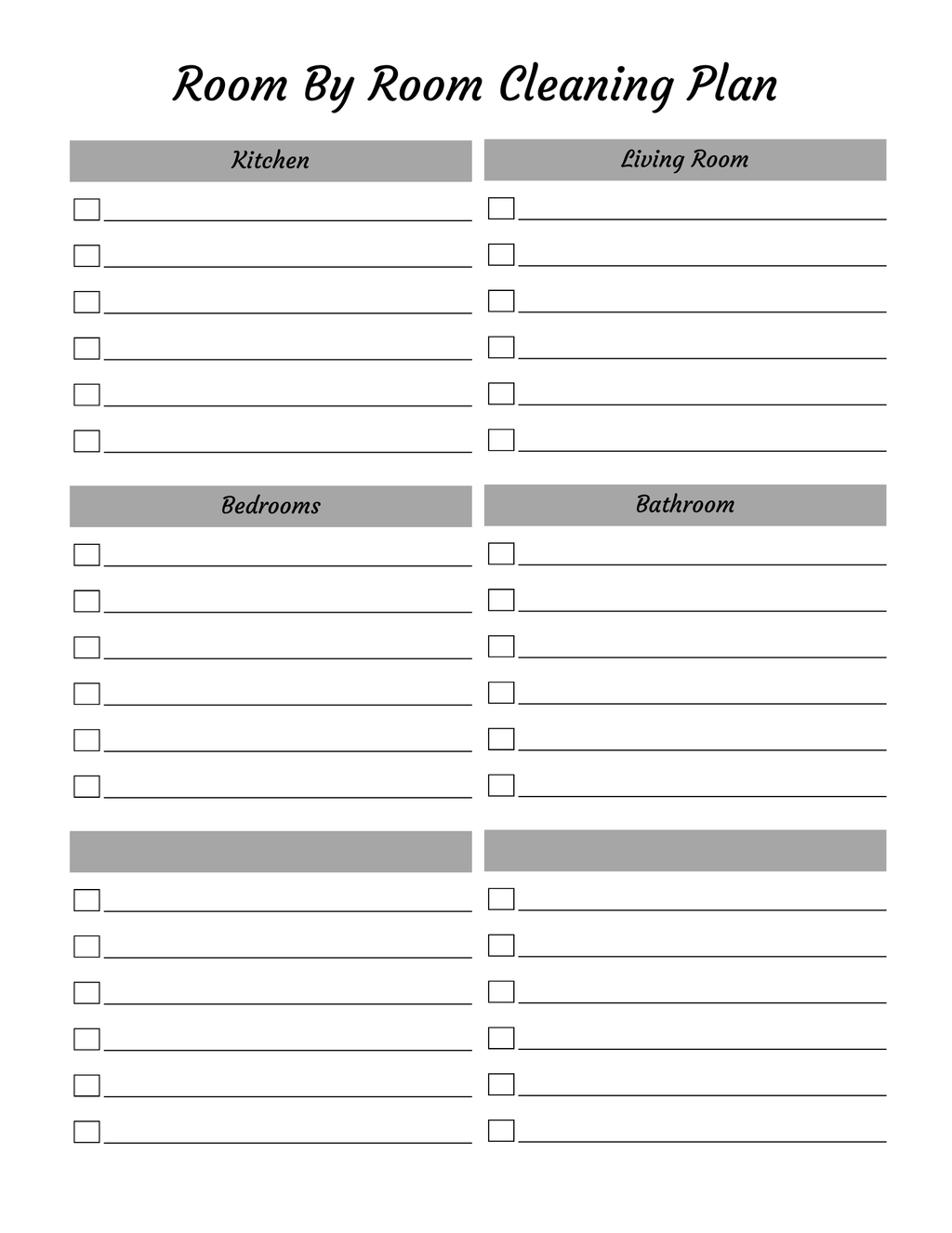 Ultimate Cleaning Planner