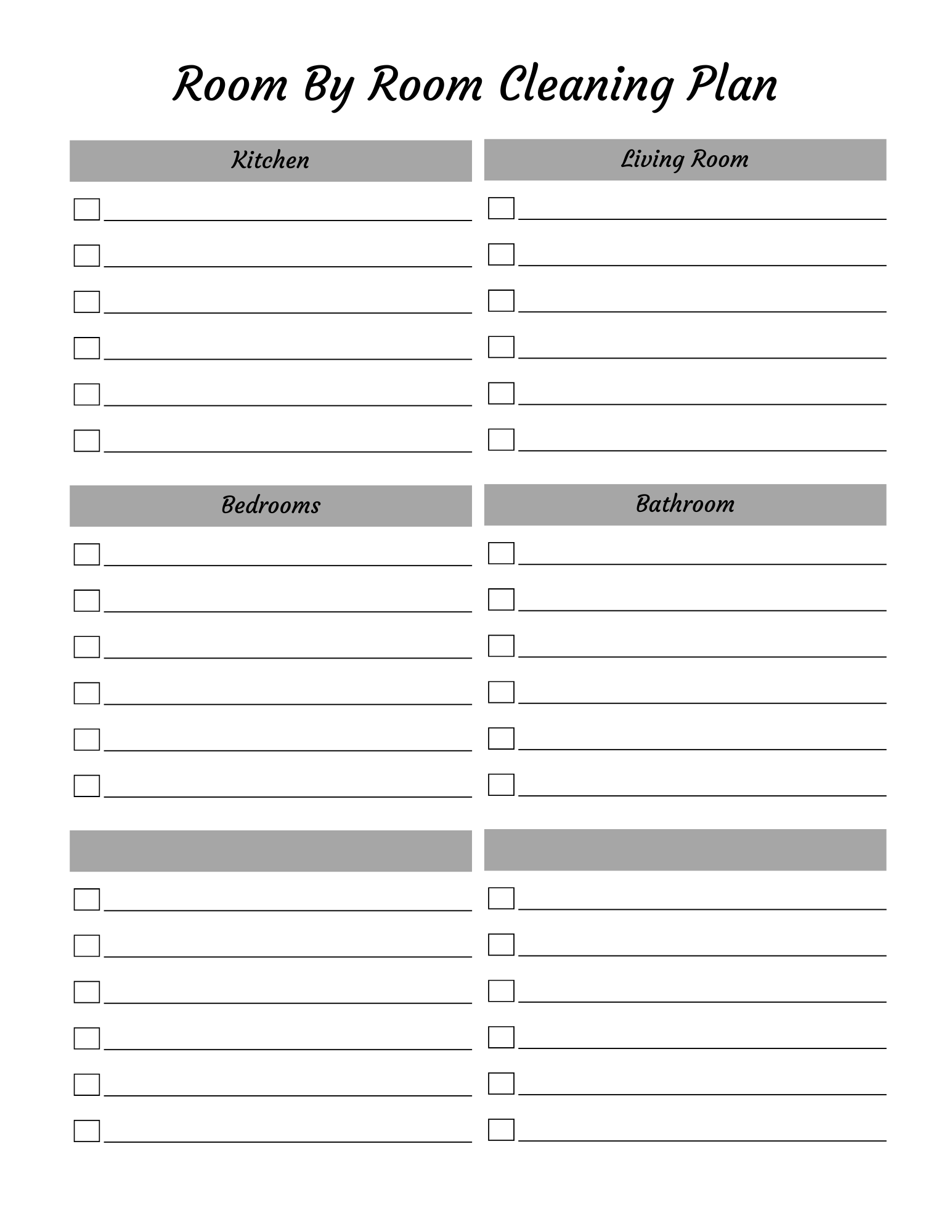 Ultimate Cleaning Planner