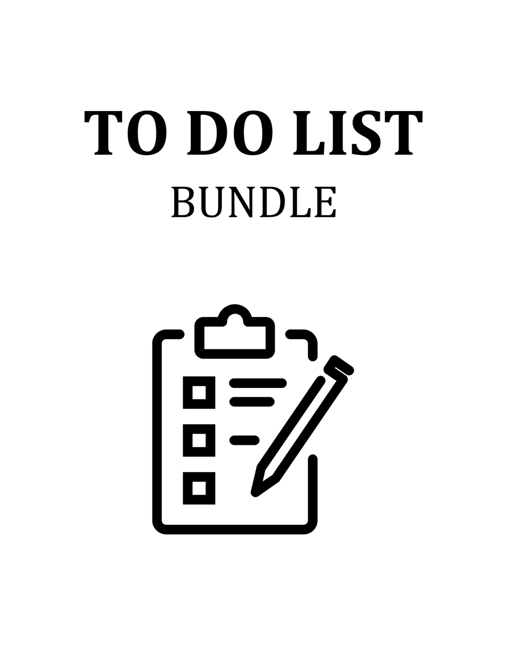 To Do List Bundle