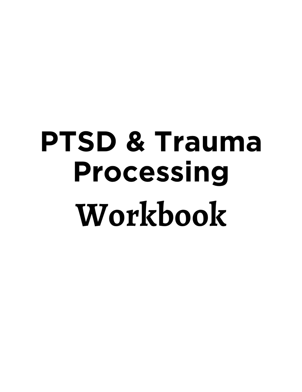 PTSD & Trauma Processing Workbook Colorful 65