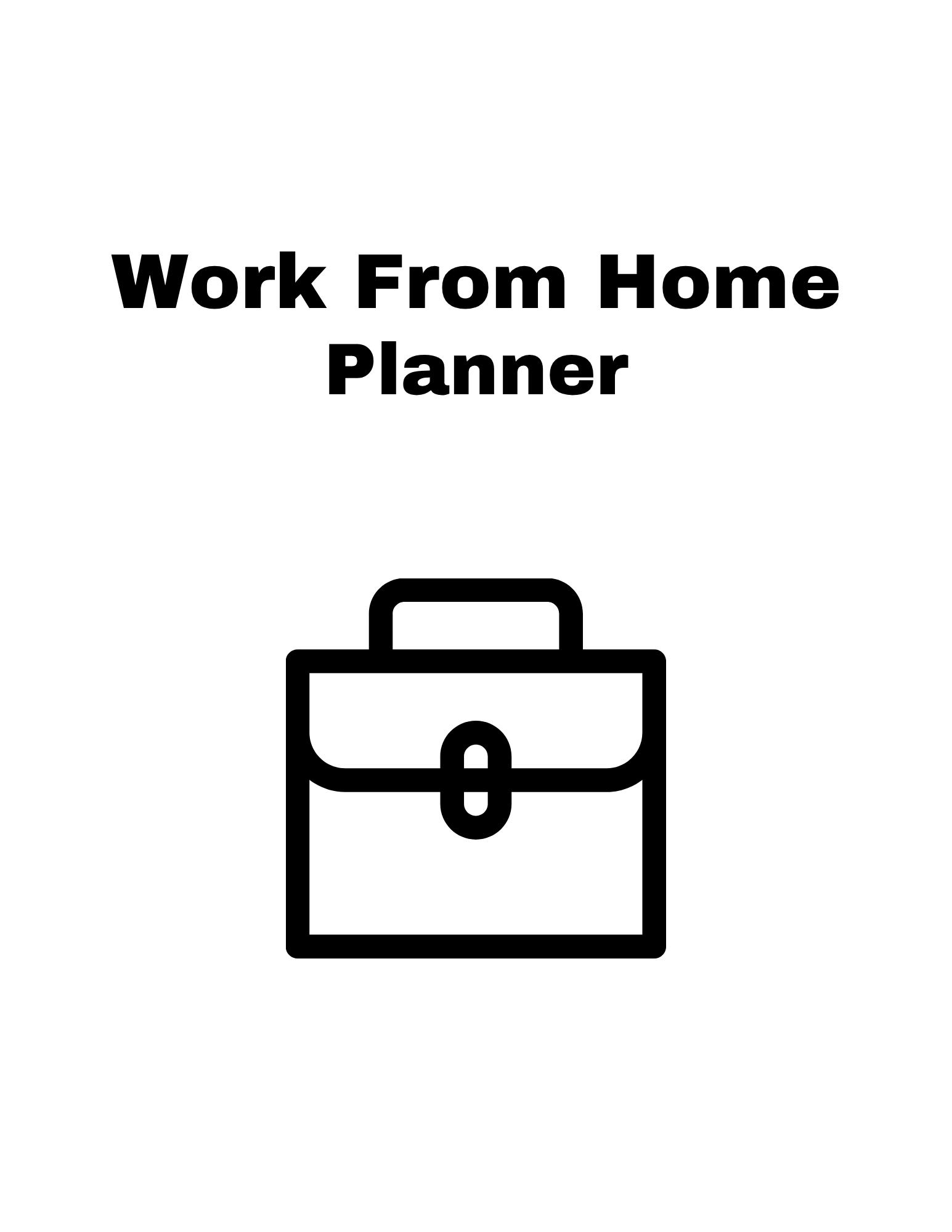 Work From Home Planner