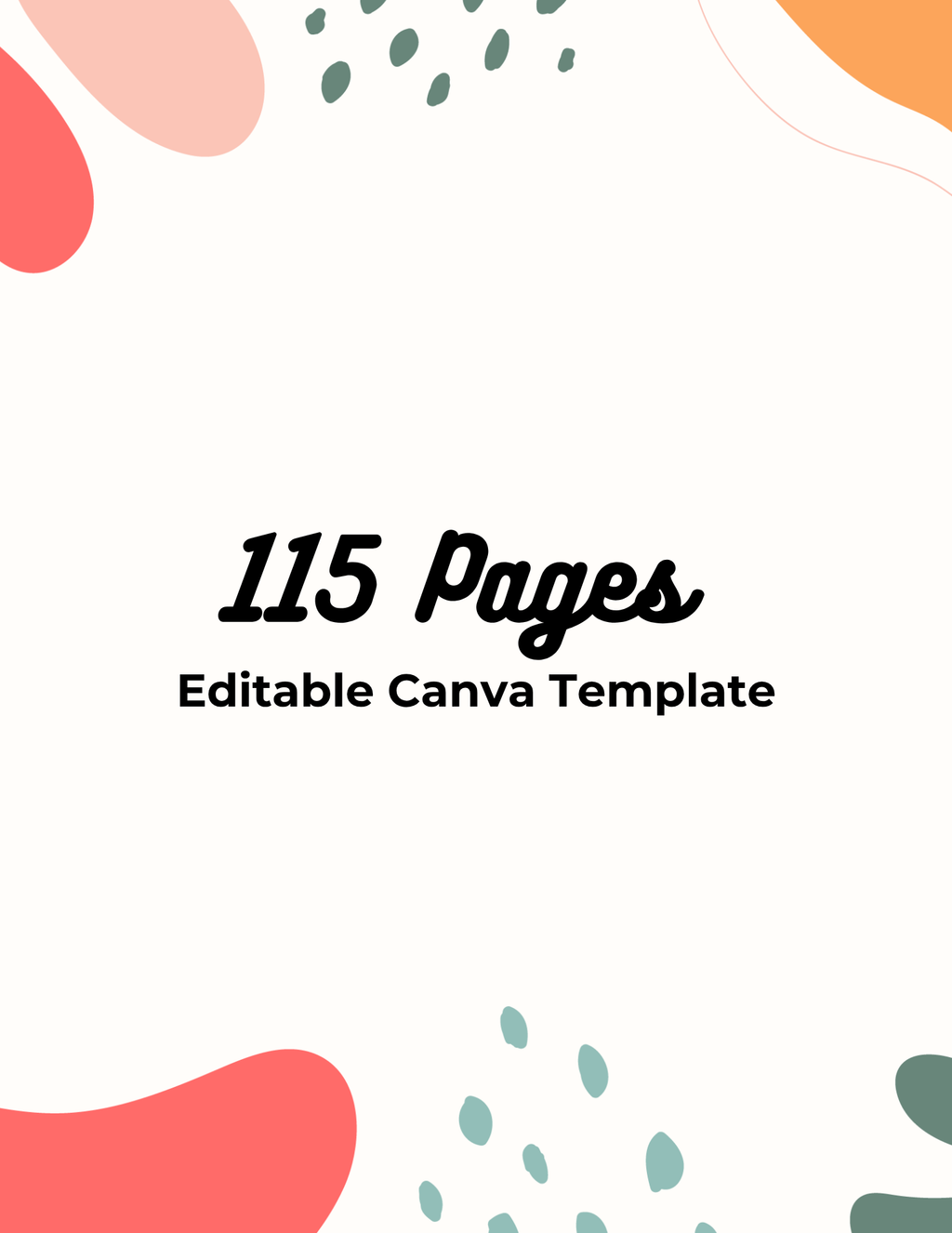 115 Pages Editable Canva Template