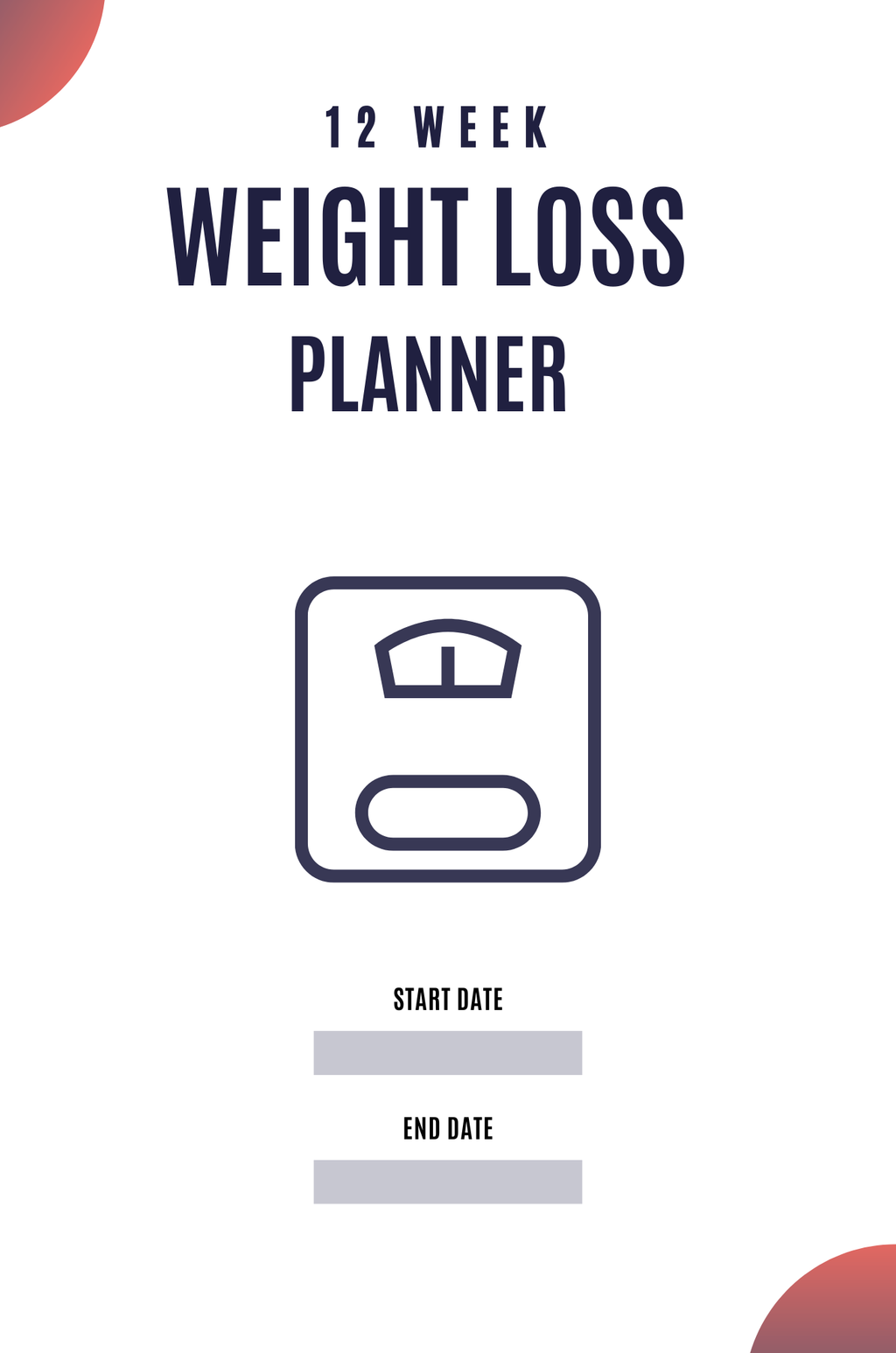 Transform 12 Weight Loss Planner