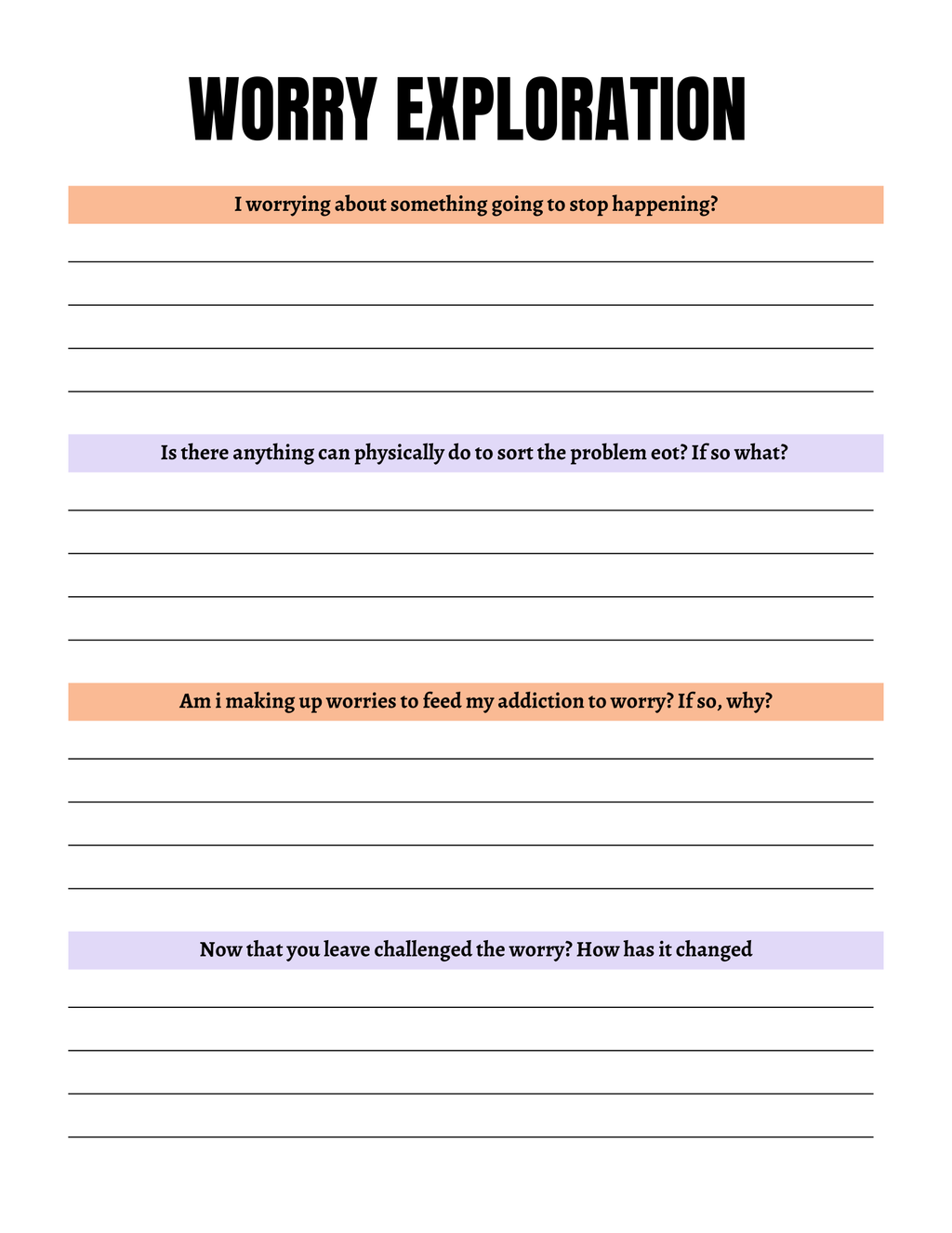 Self Control Activity Book