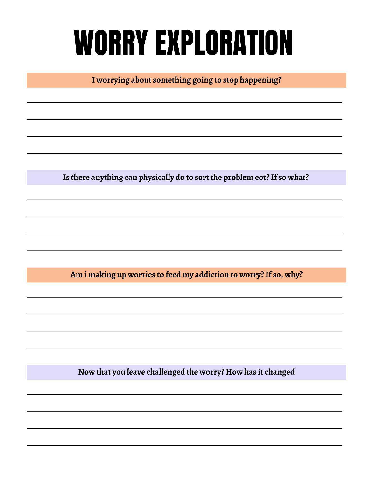 Self Control Activity Book