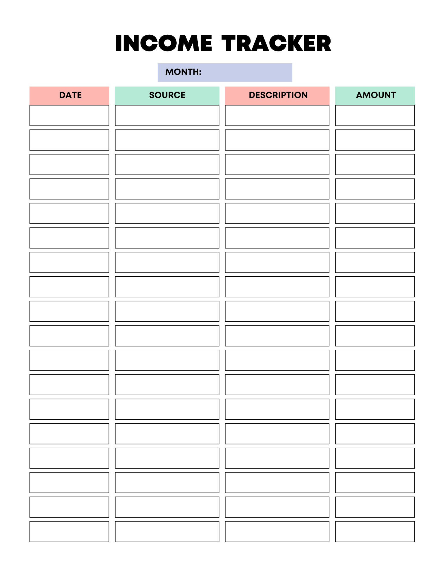 Vibrant Rainbow Budget Planner