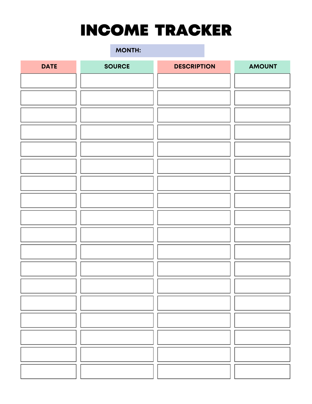 Vibrant Rainbow Budget Planner