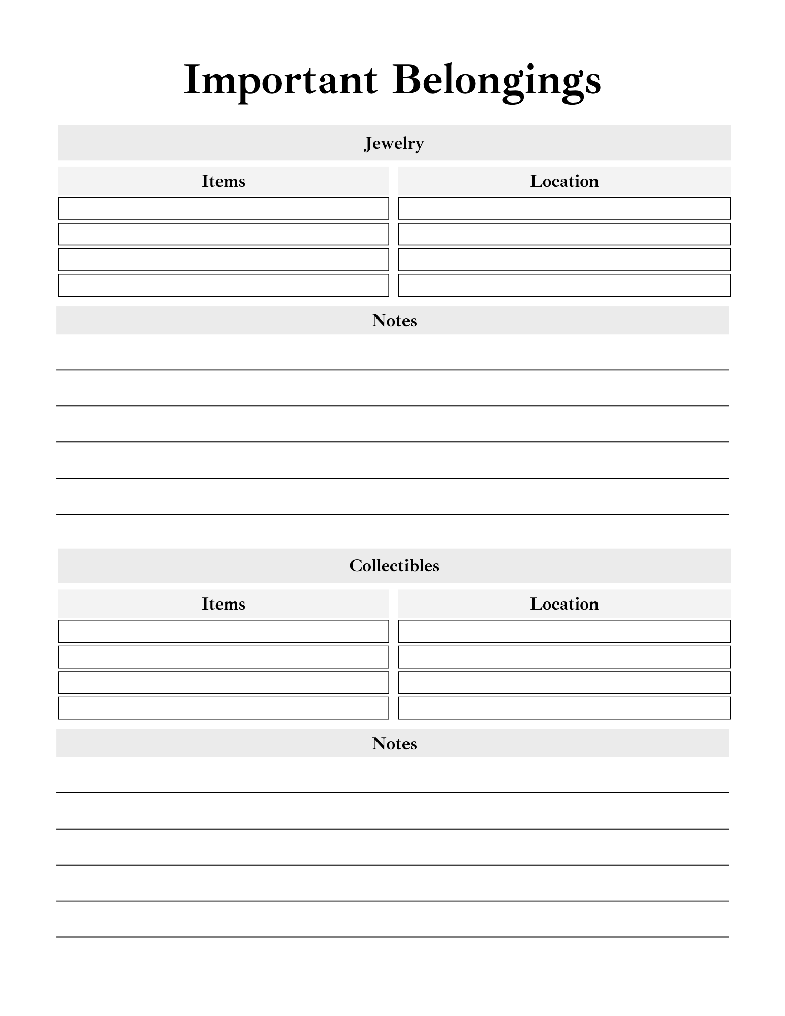End of Life Planner