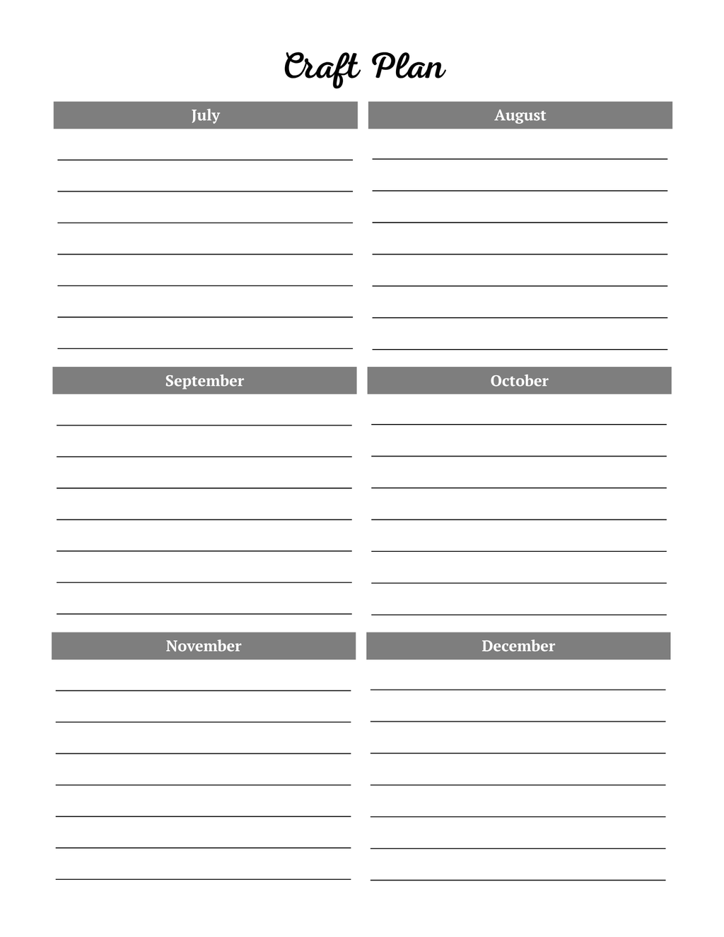 Craft Business Planner