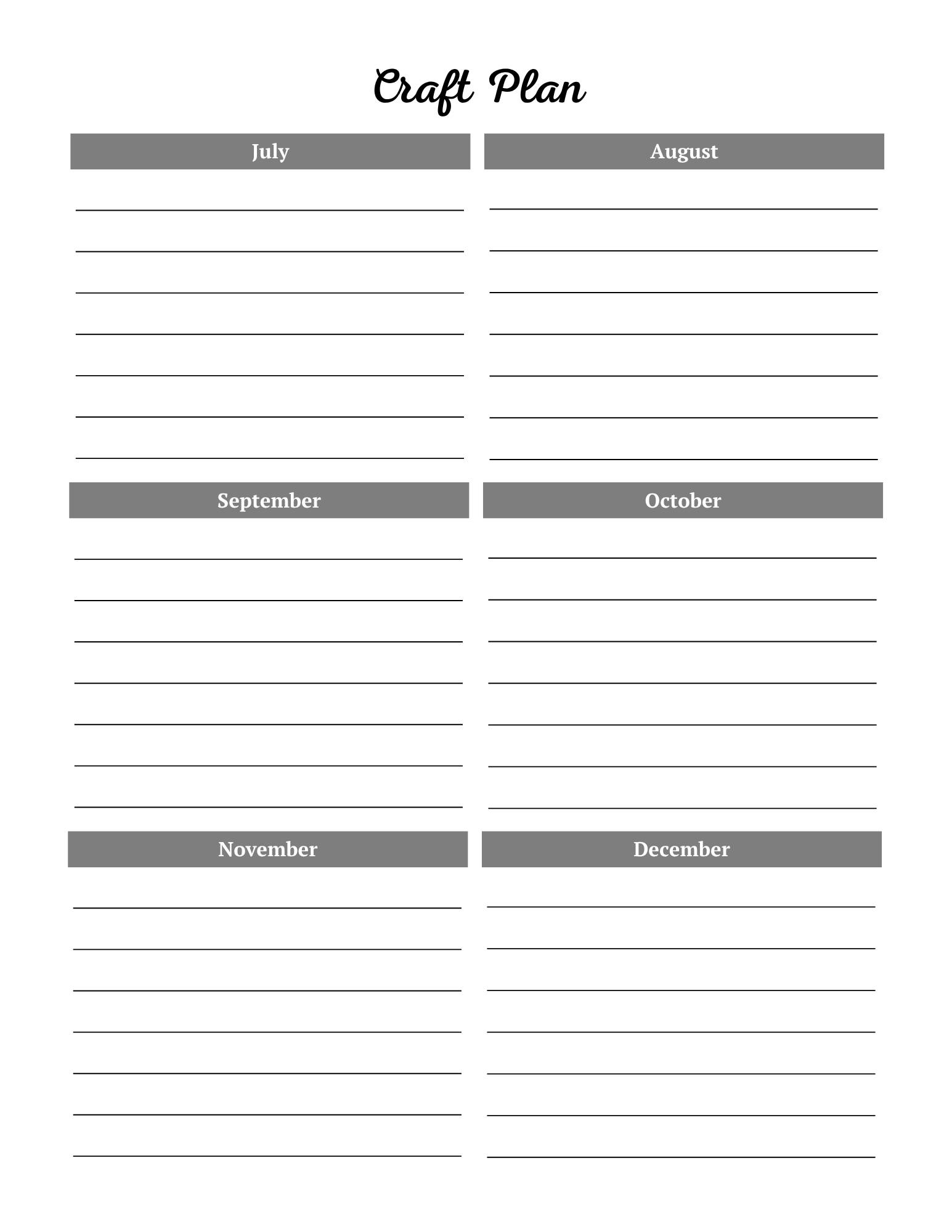 Craft Business Planner