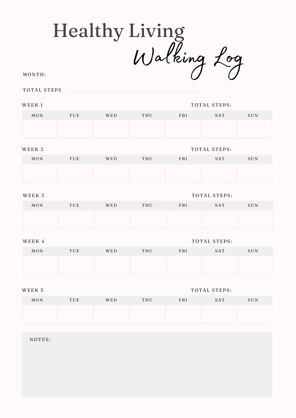 Healthy Living Journal