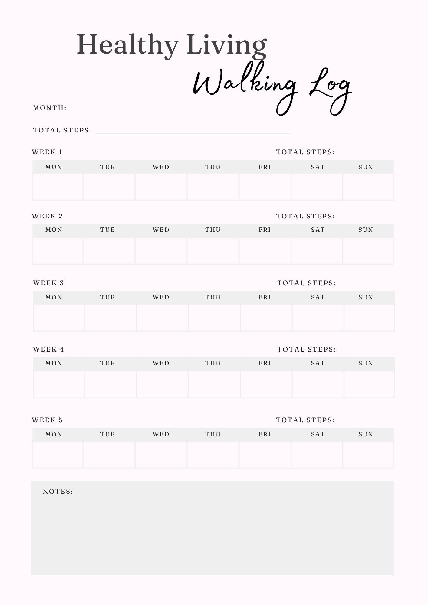 Healthy Living Journal