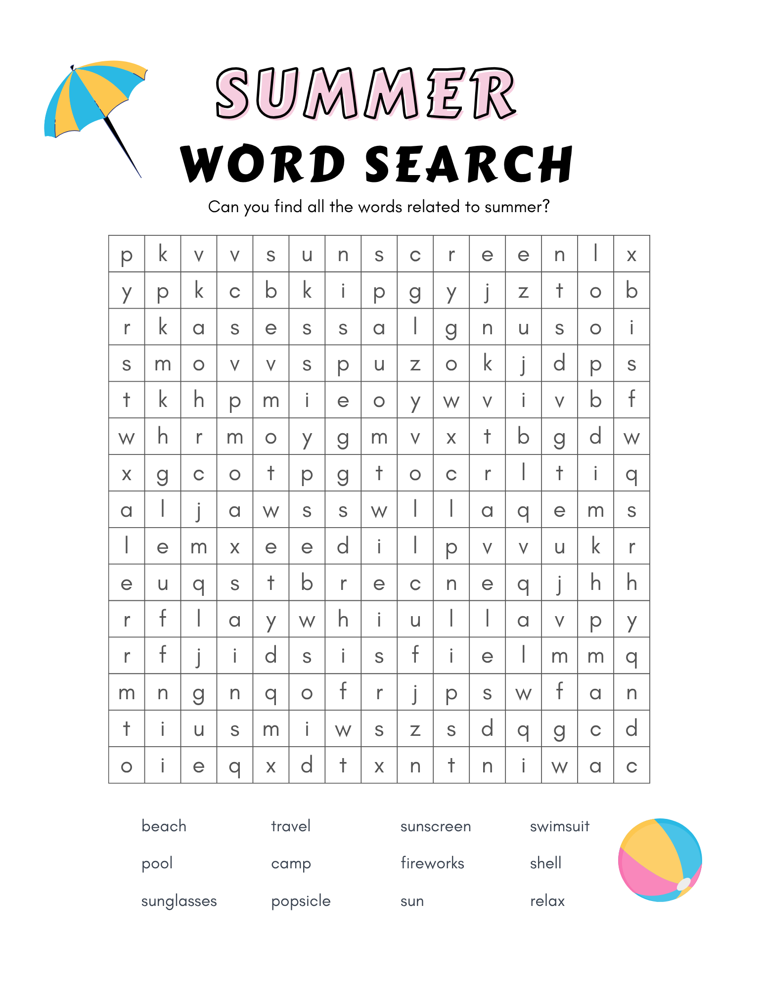 Summer Adventure Planner