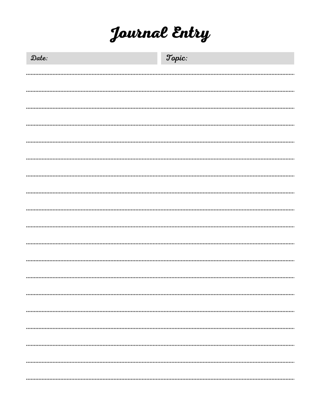 Stress Processing Journal