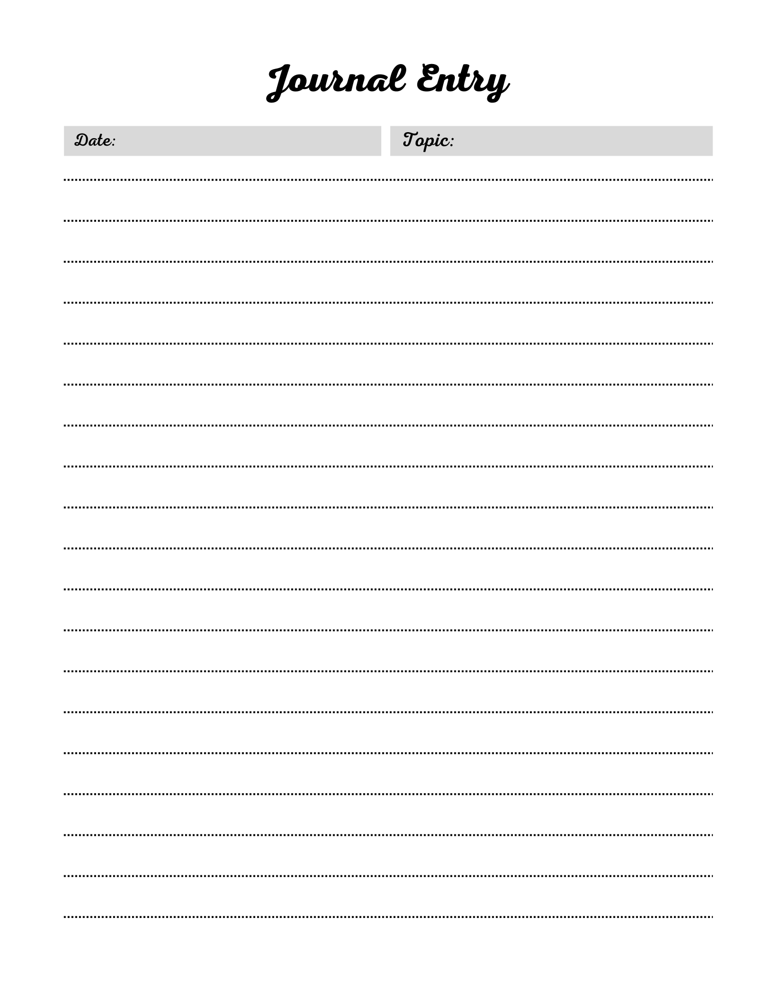 Stress Processing Journal