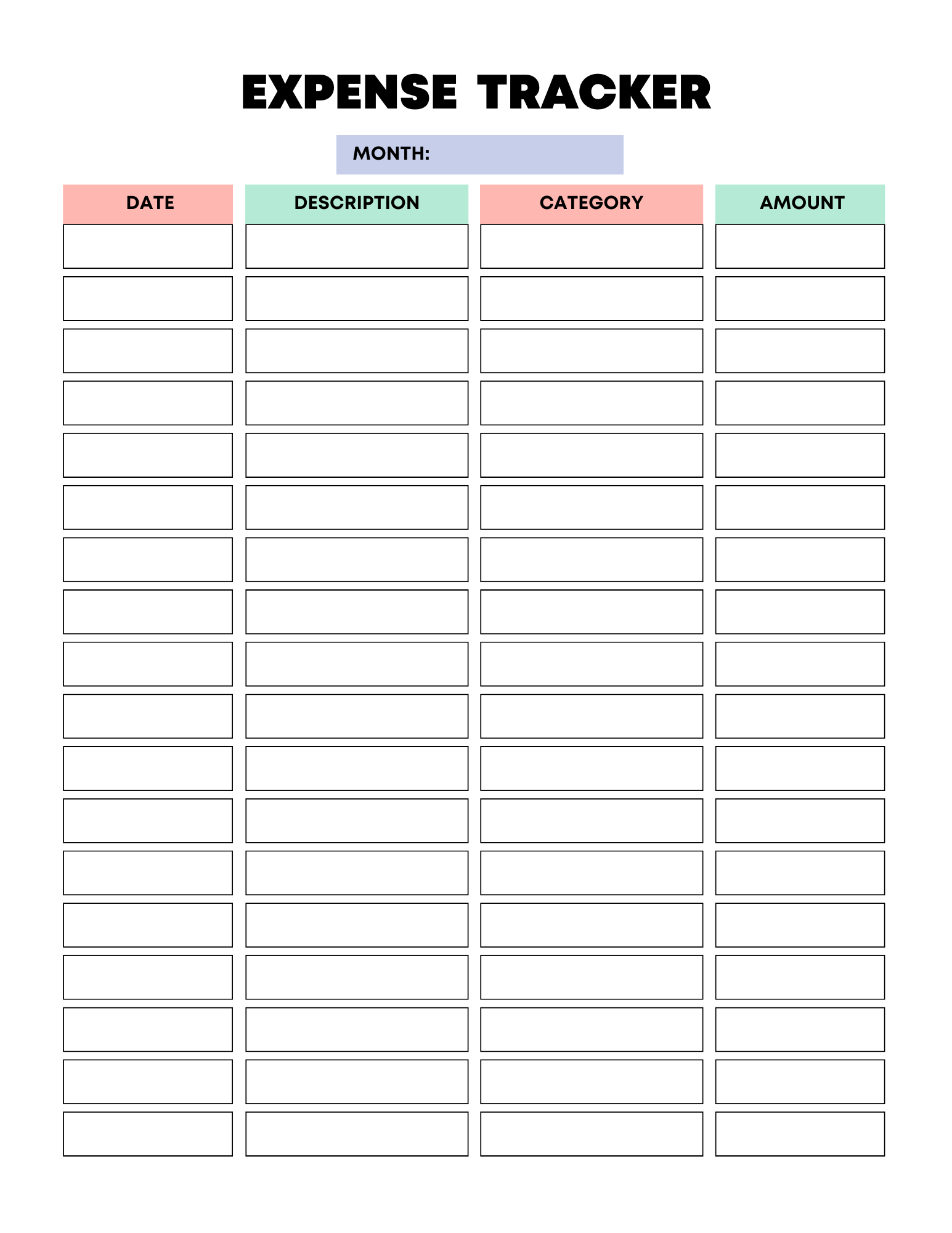 Vibrant Rainbow Budget Planner