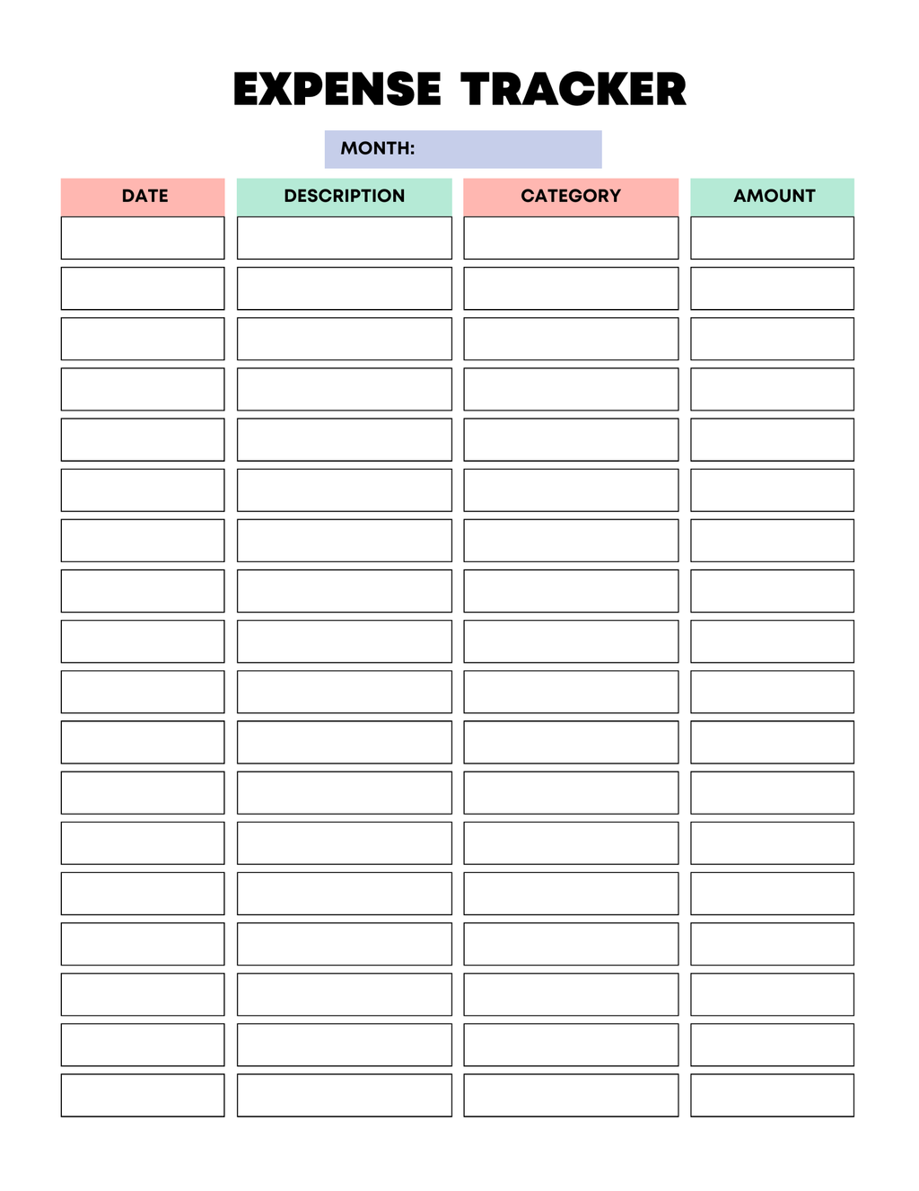 Vibrant Rainbow Budget Planner