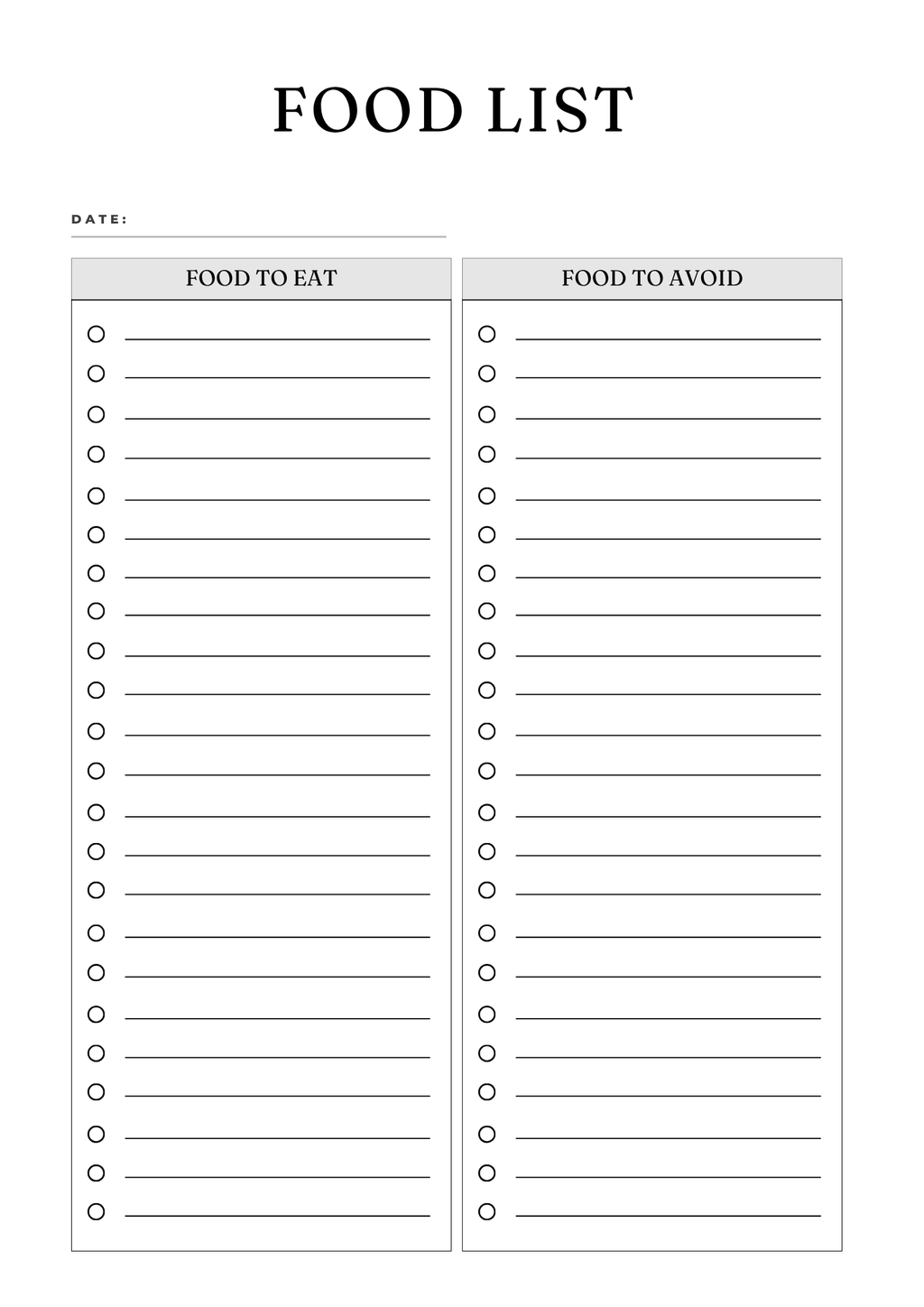 Active Life Meal Planner