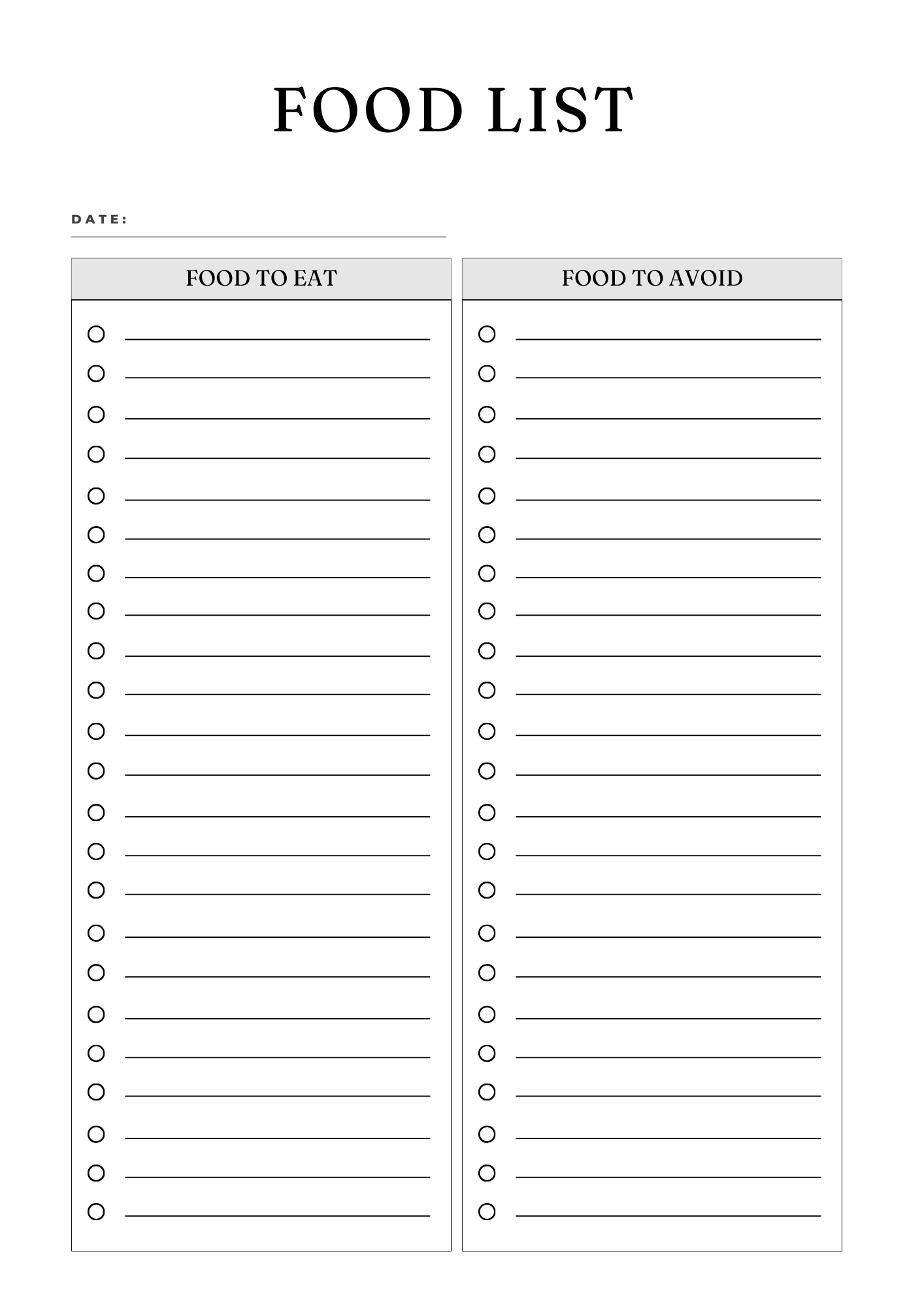 Active Life Meal Planner