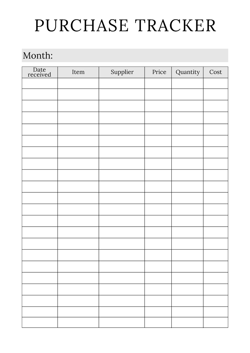 Complete Online Shop Planner