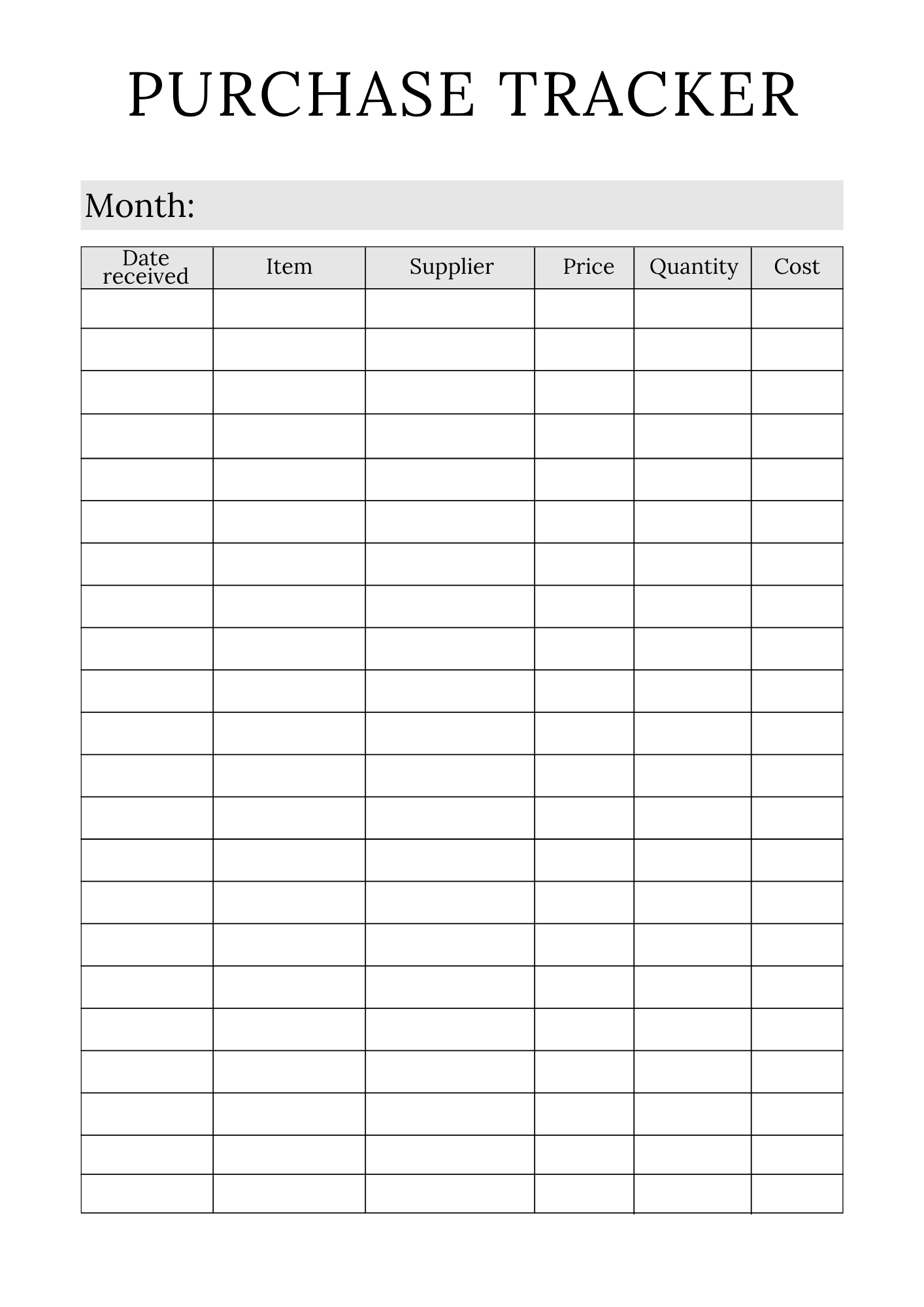 Complete Online Shop Planner