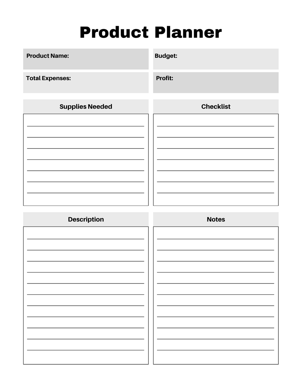 Craft Business Planner