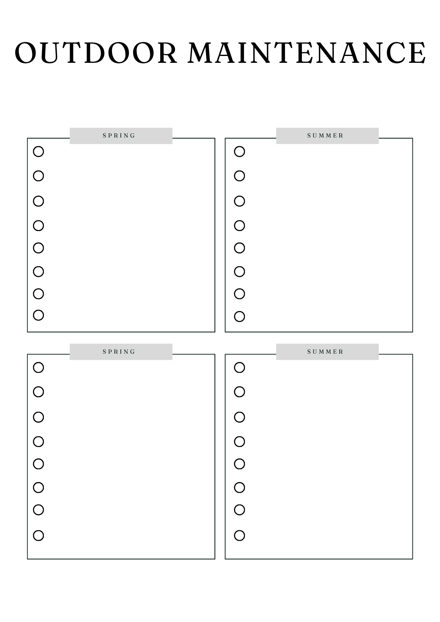 Household Management Planner