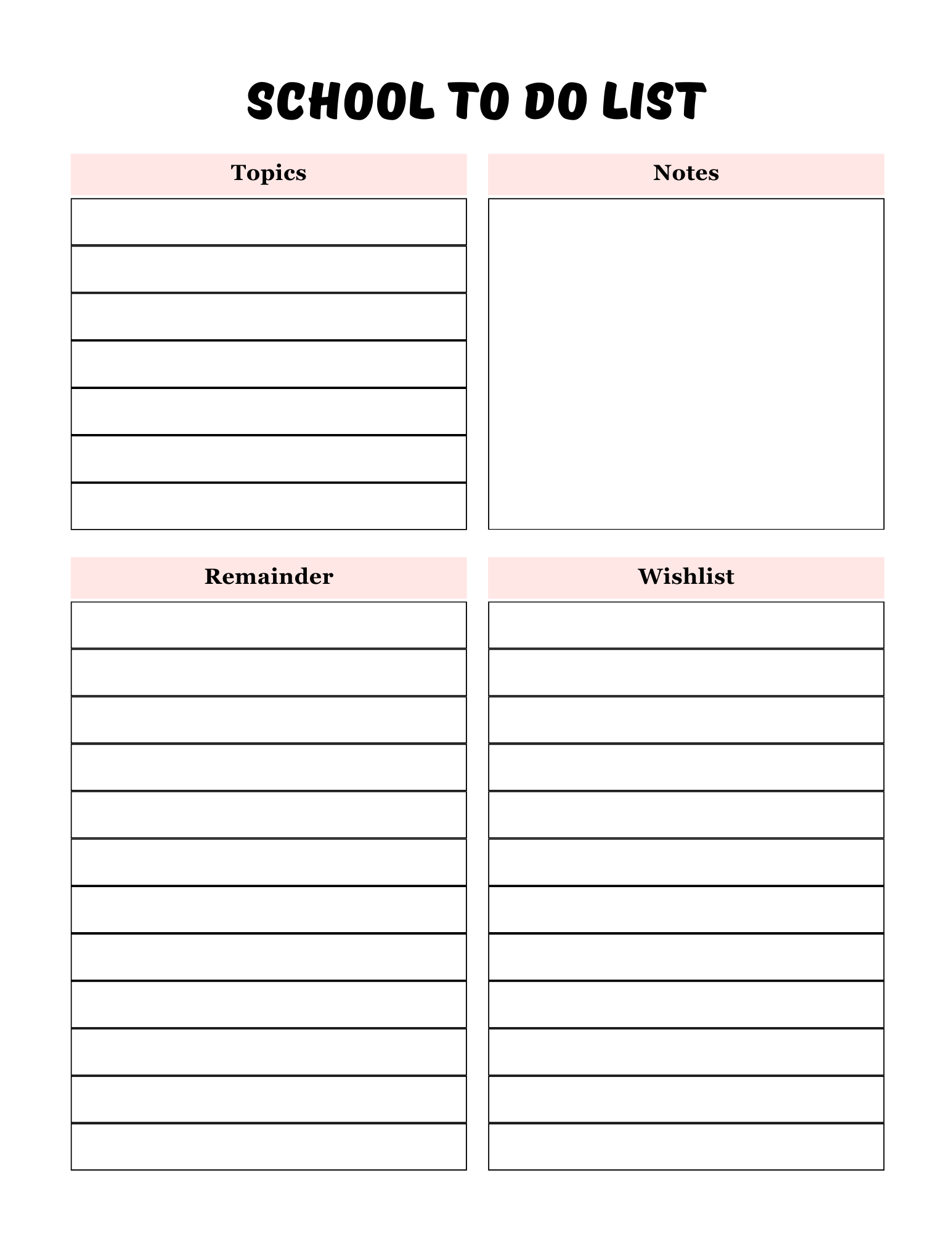 Back -to-school Planner