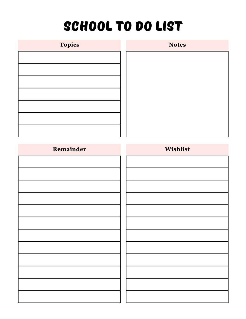 Back -to-school Planner