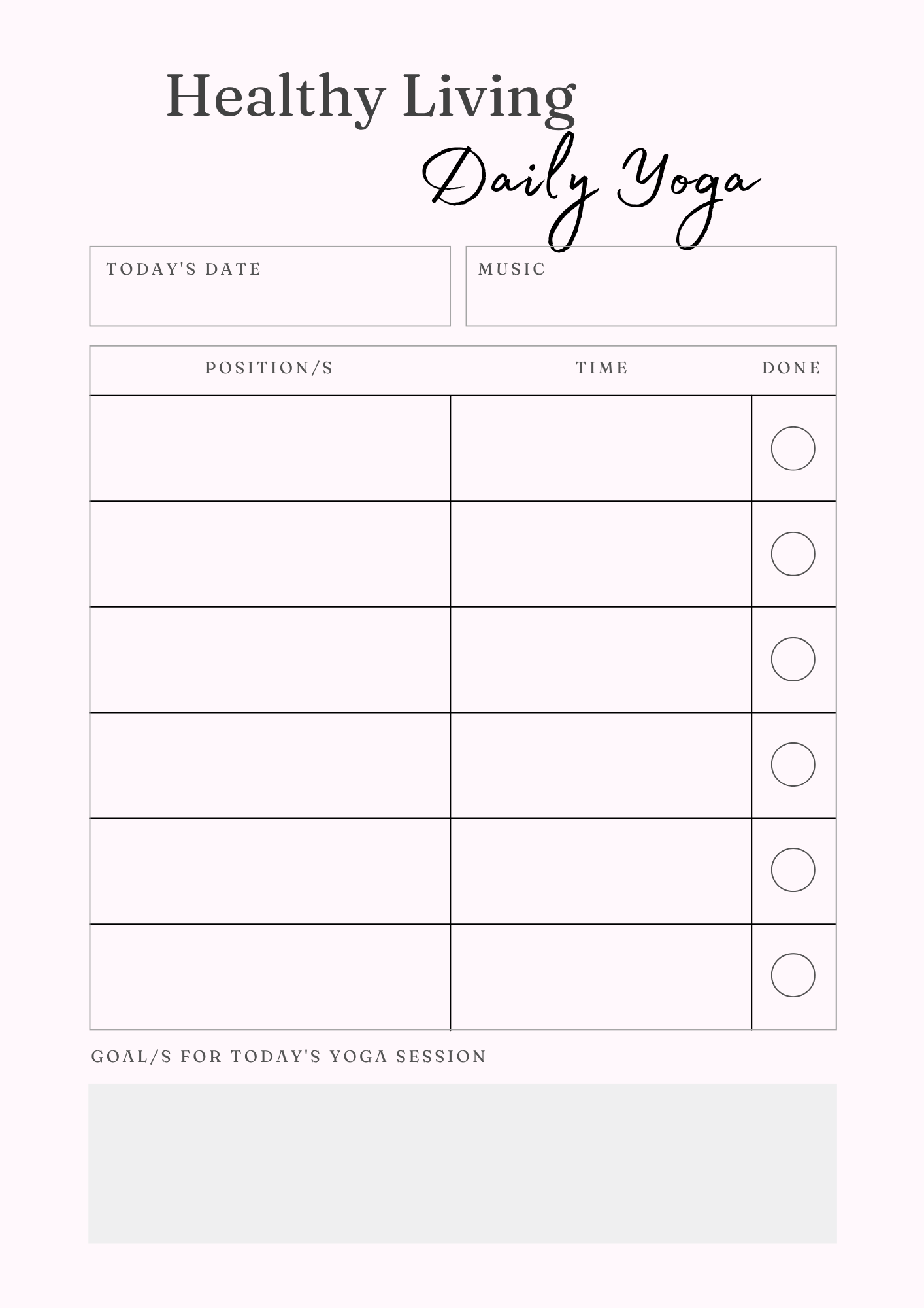 Healthy Living Journal