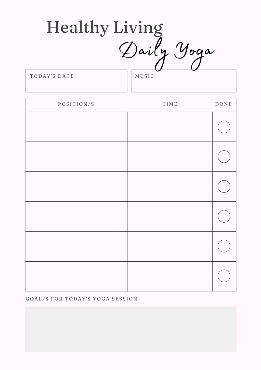 Healthy Living Journal