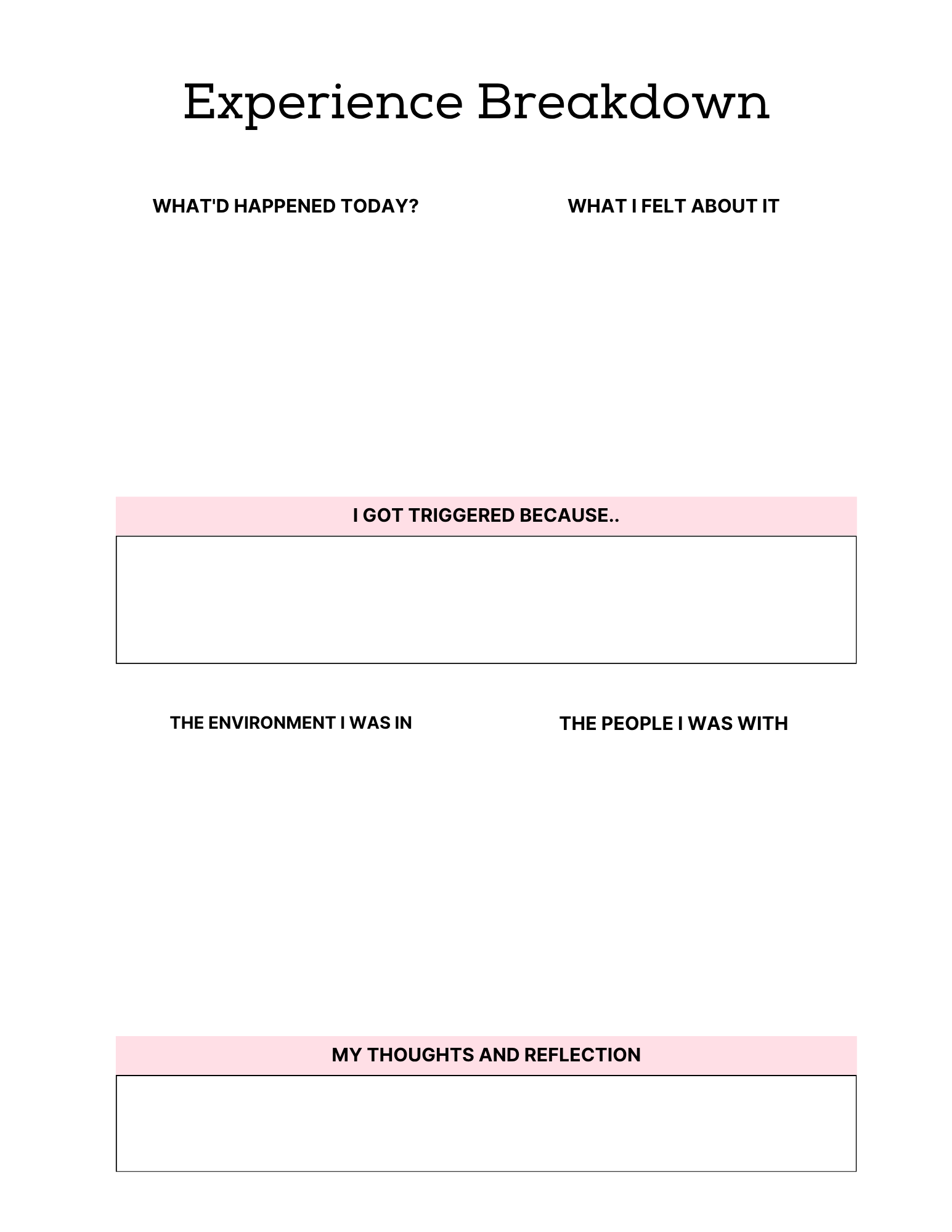 PTSD & Trauma Processing Workbook Colorful 65