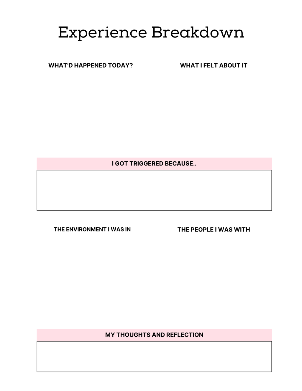 PTSD & Trauma Processing Workbook Colorful 65