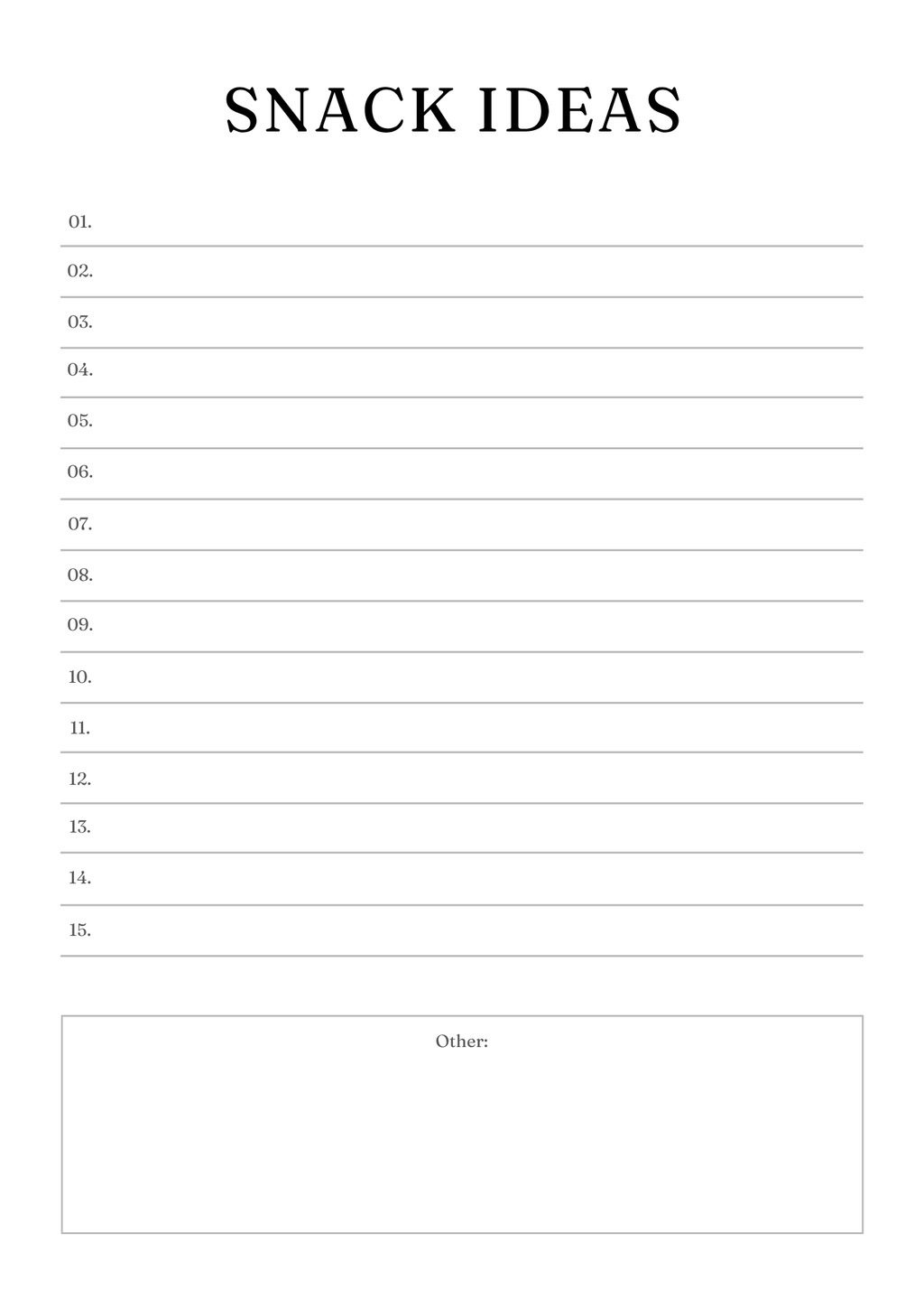 Active Life Meal Planner