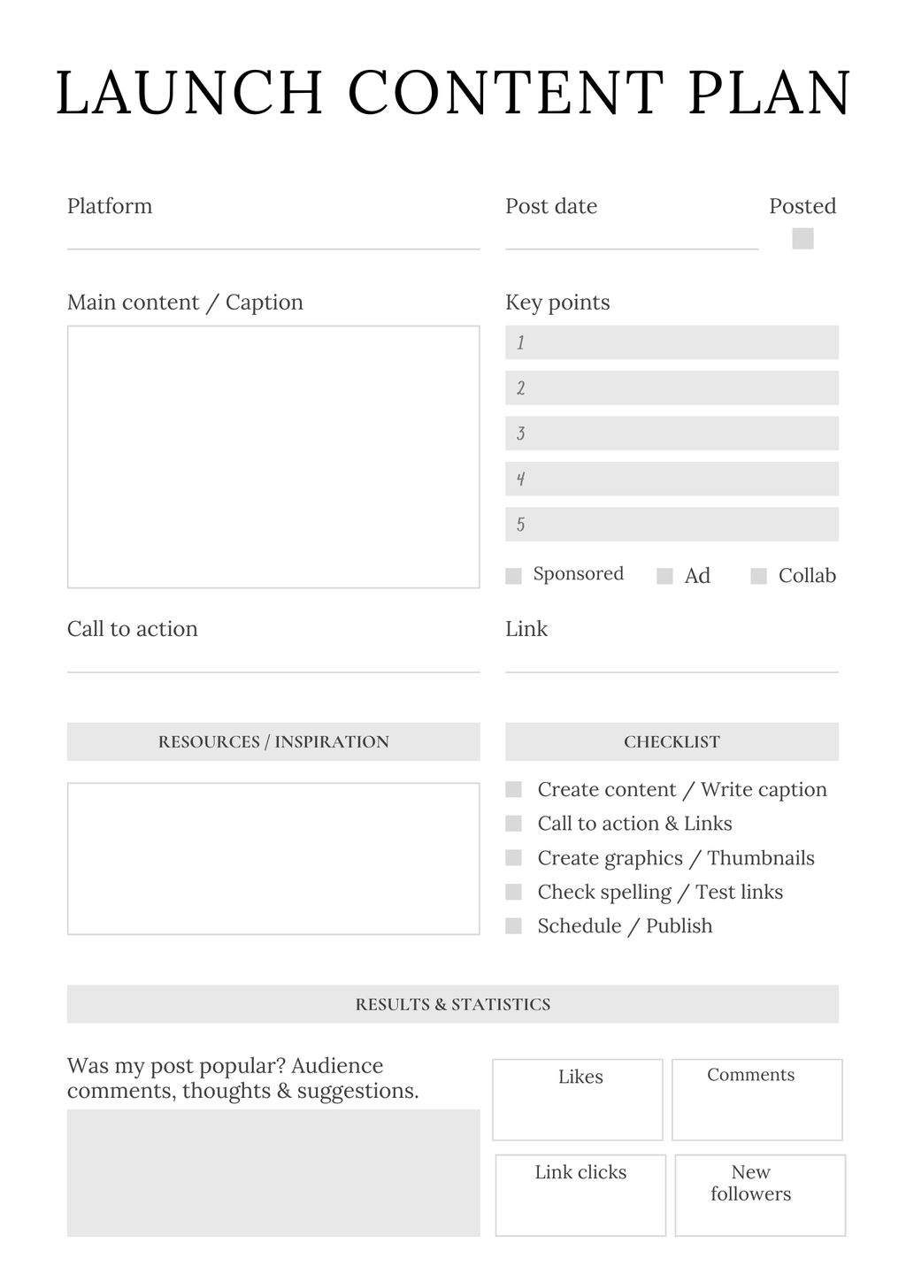 Digital Product Planner