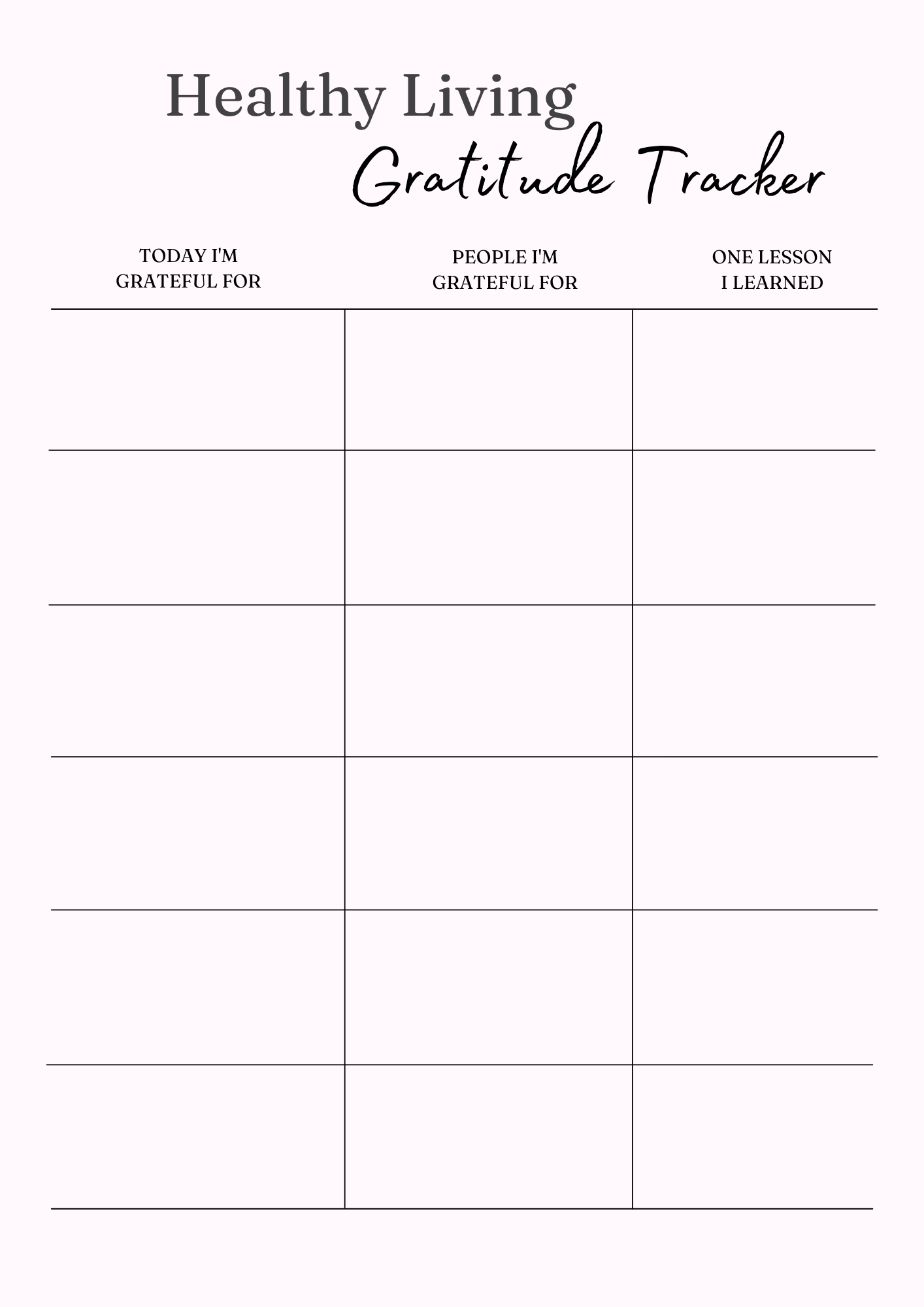 Healthy Living Journal