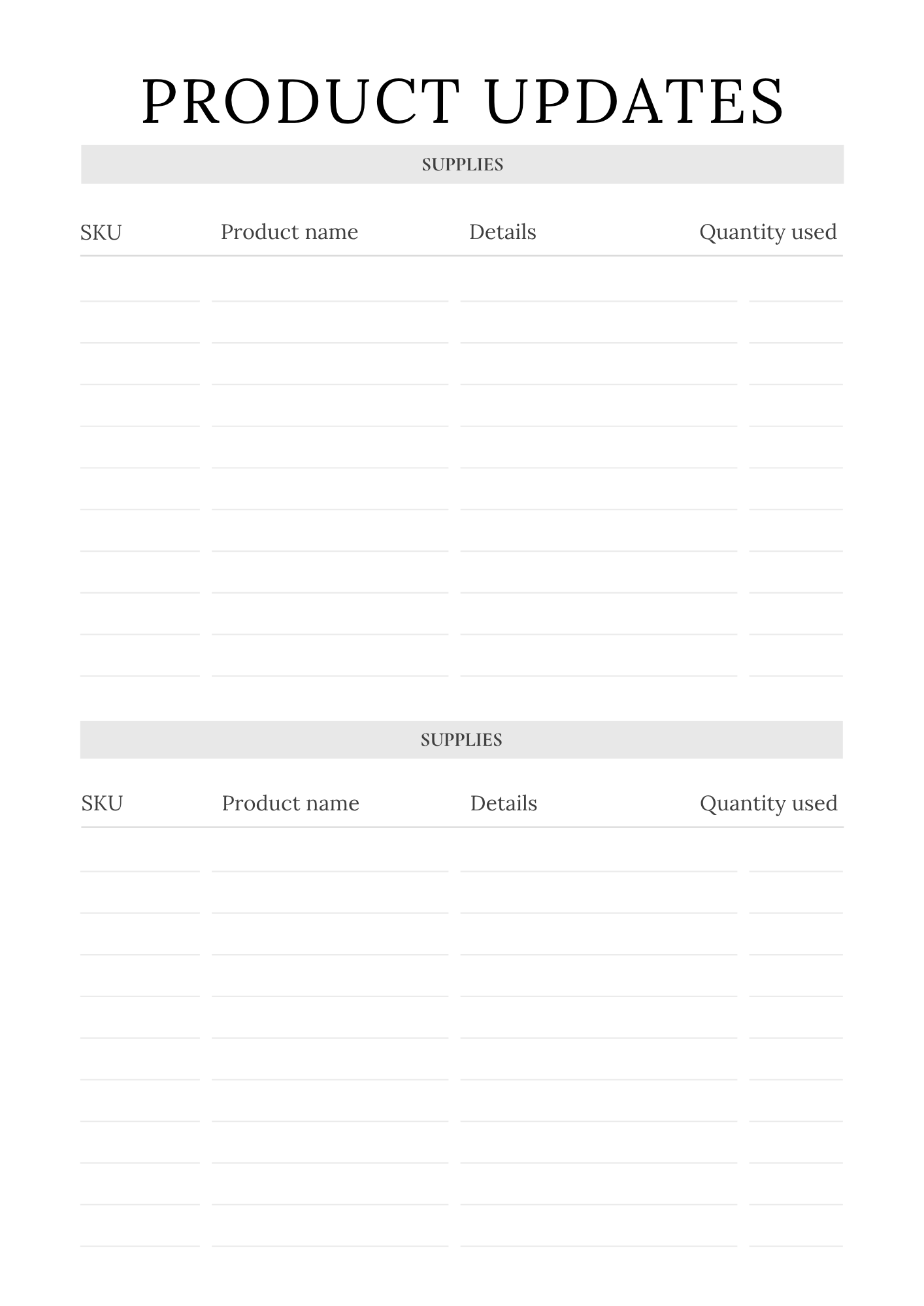 Etsy Shop Planner