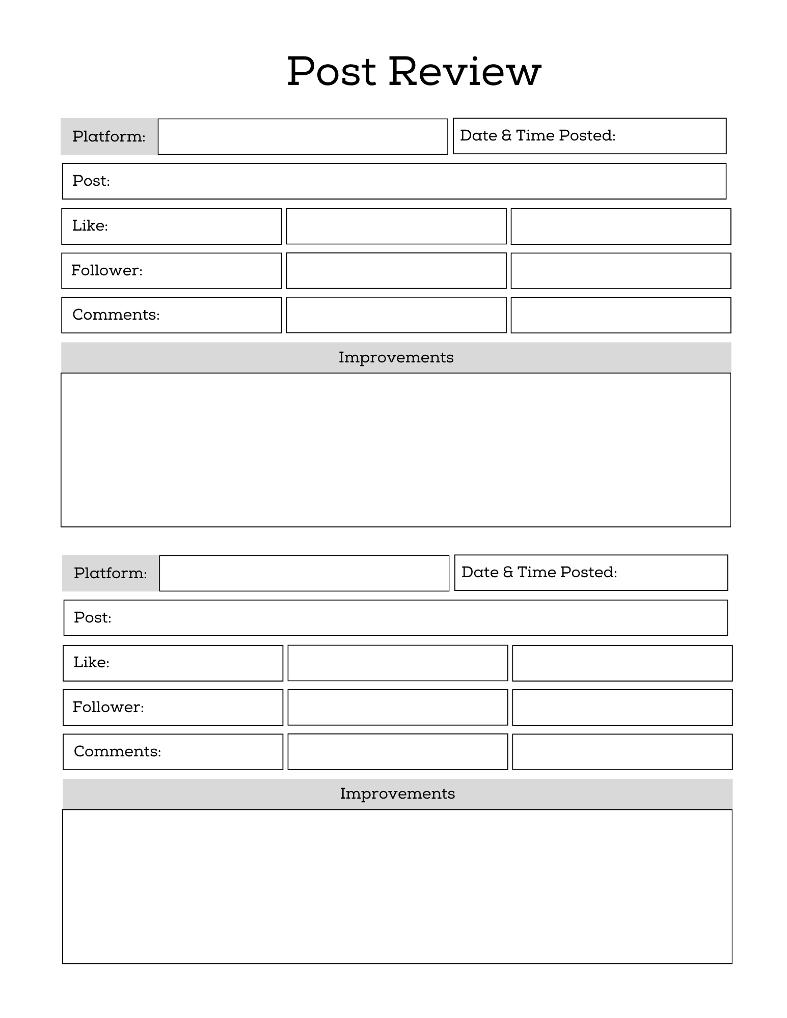 Social Media Post Planner