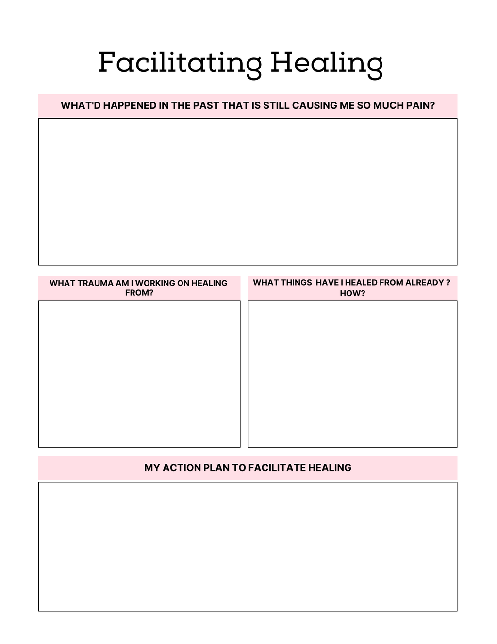 PTSD & Trauma Processing Workbook Colorful 65