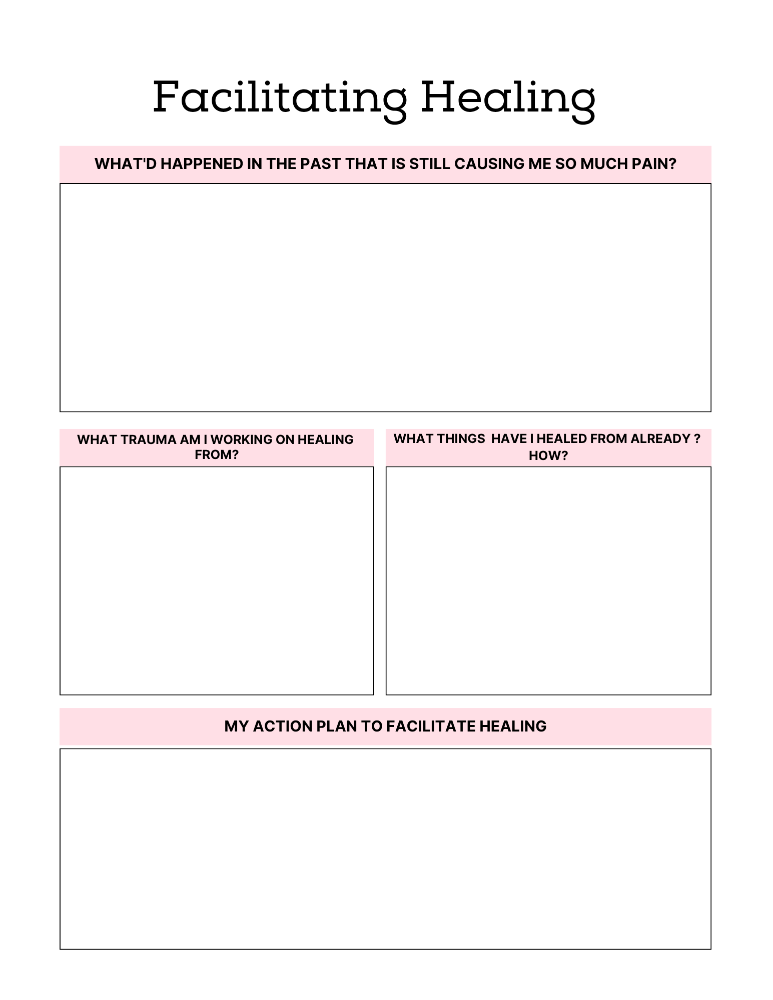PTSD & Trauma Processing Workbook Colorful 65