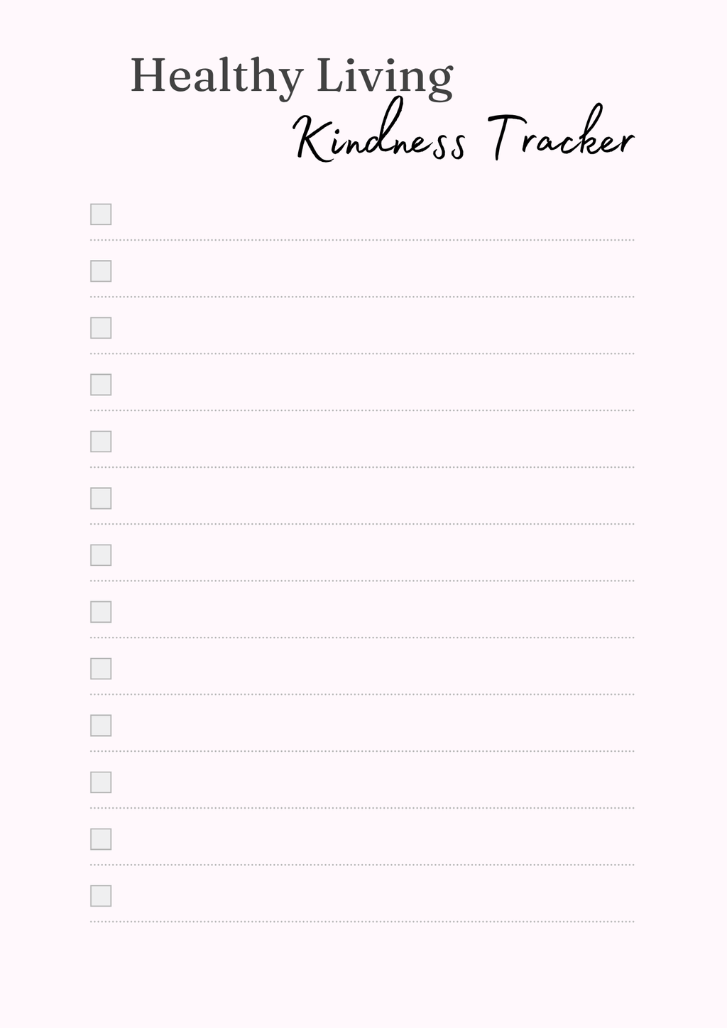 Healthy Living Journal