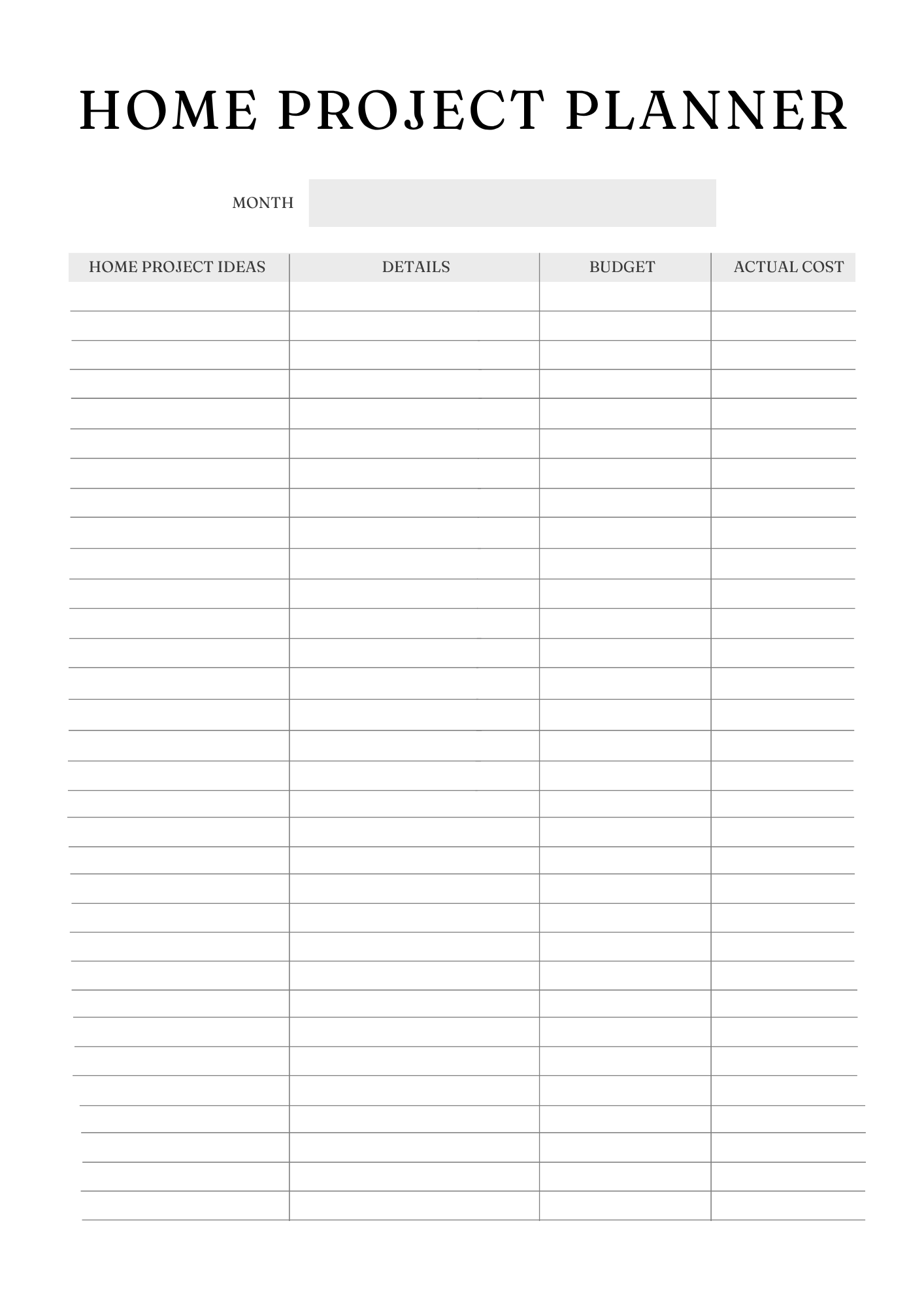 Household Management Planner