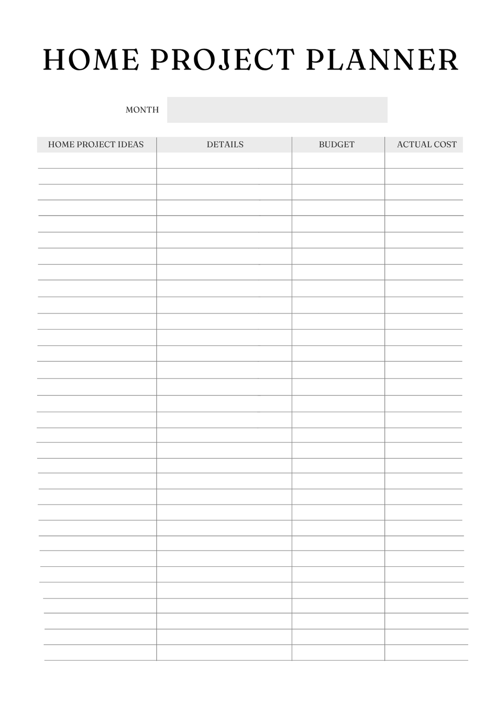 Household Management Planner