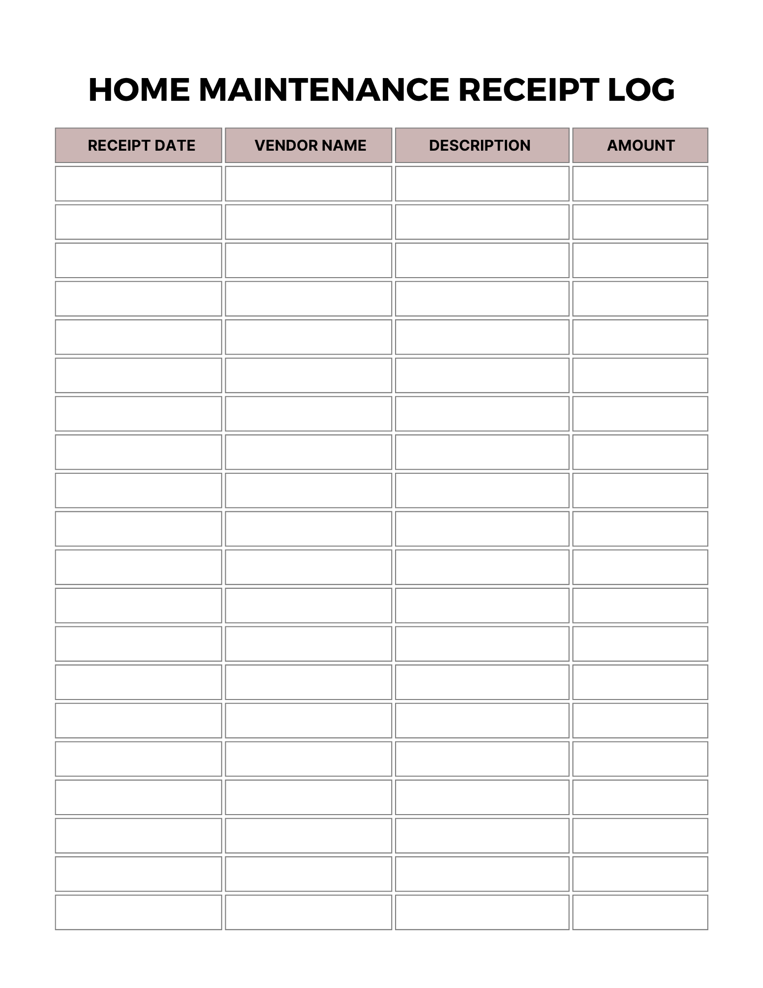 Home Maintenance Planner