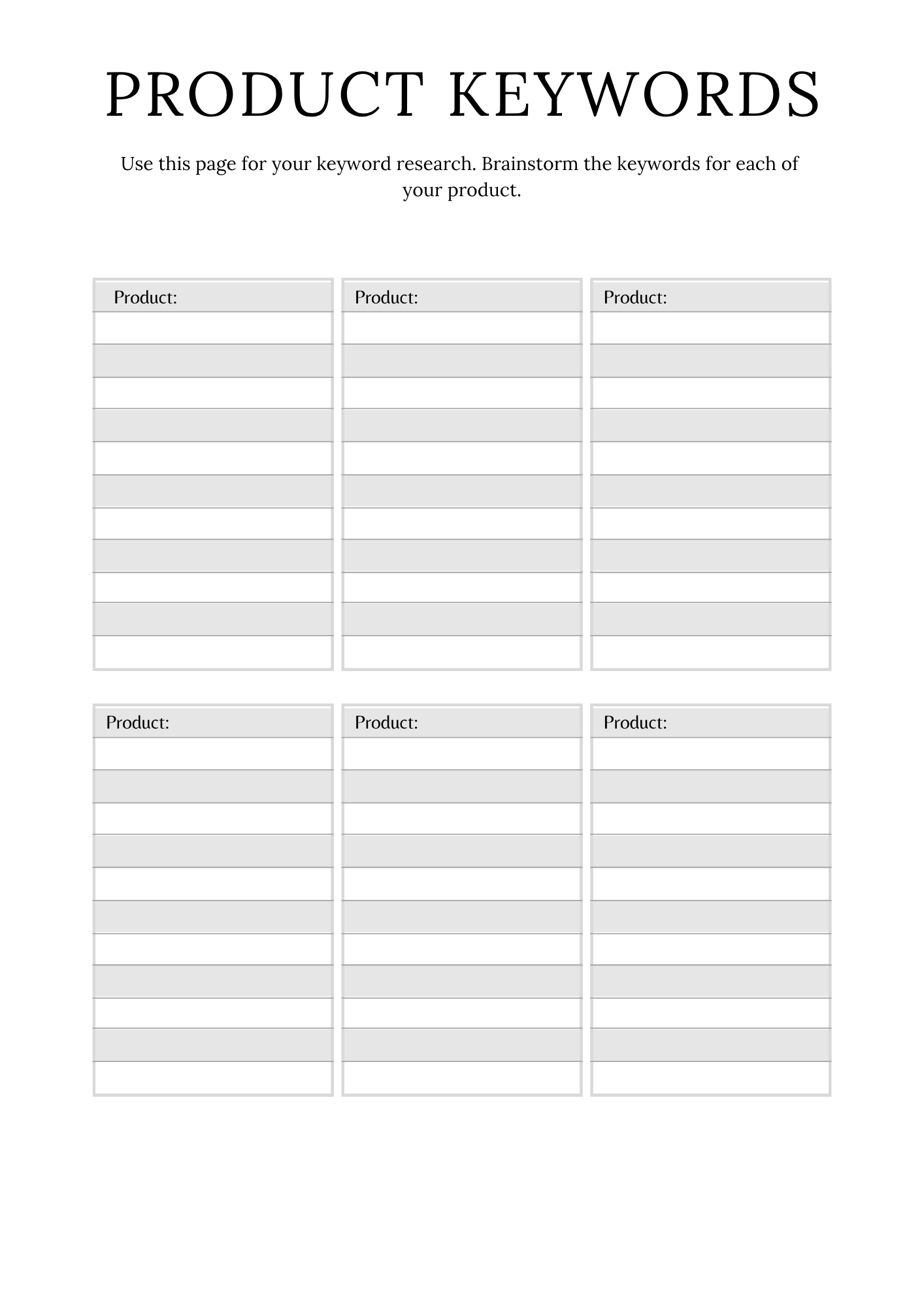Shopify Success Planner